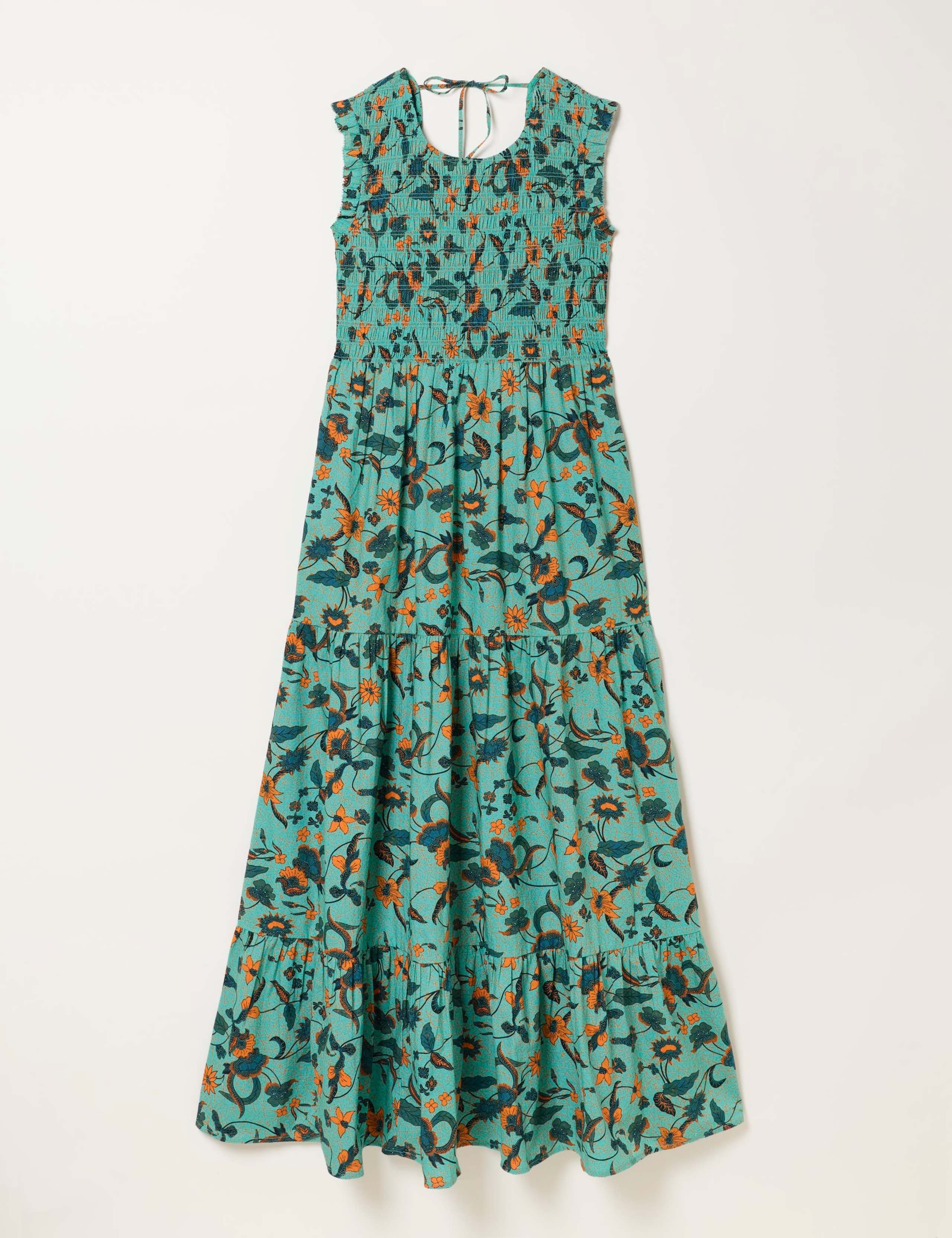 Pure Cotton Floral Maxi Tiered Dress 2 of 6