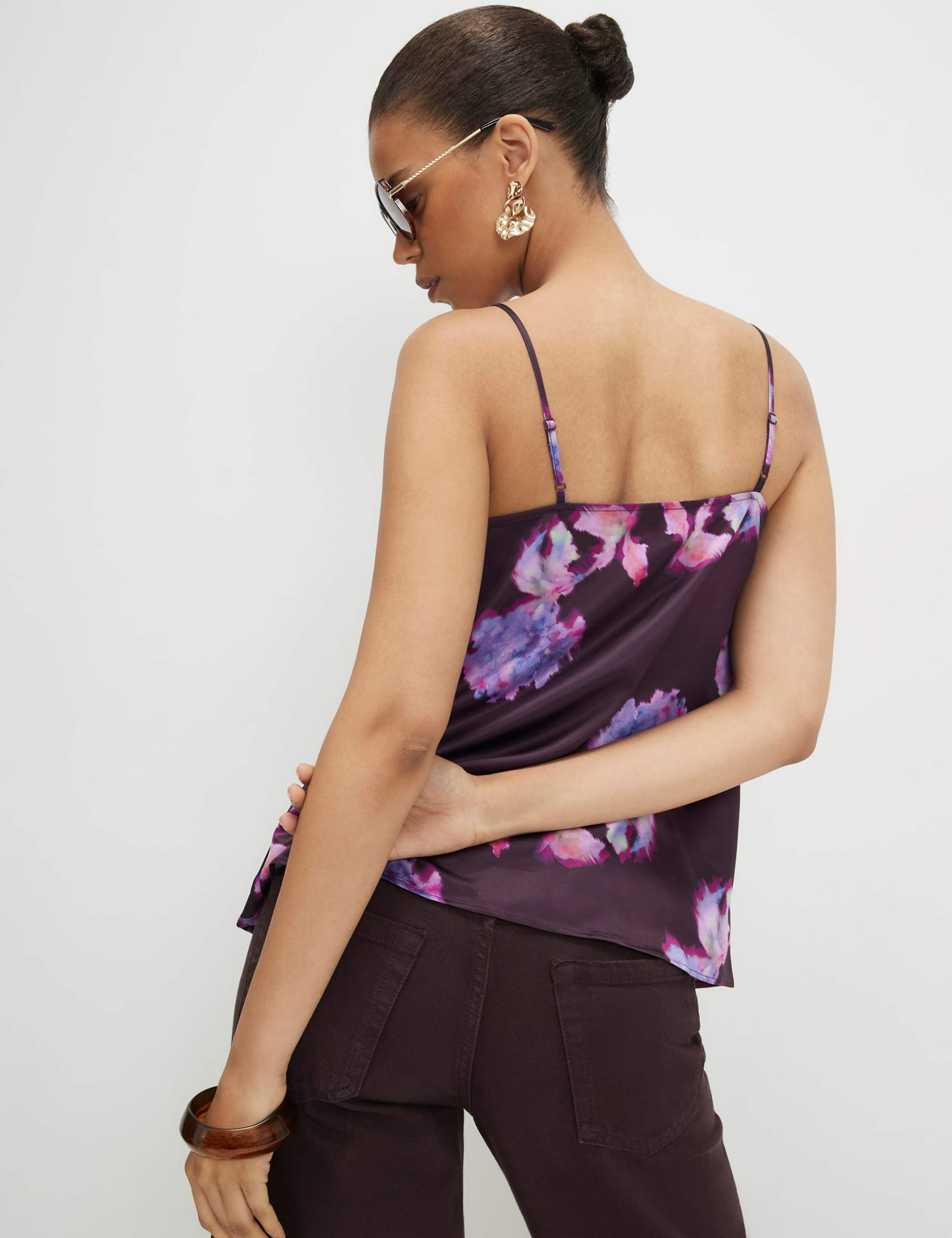 Floral Cowl Neck Cami Top 3 of 5