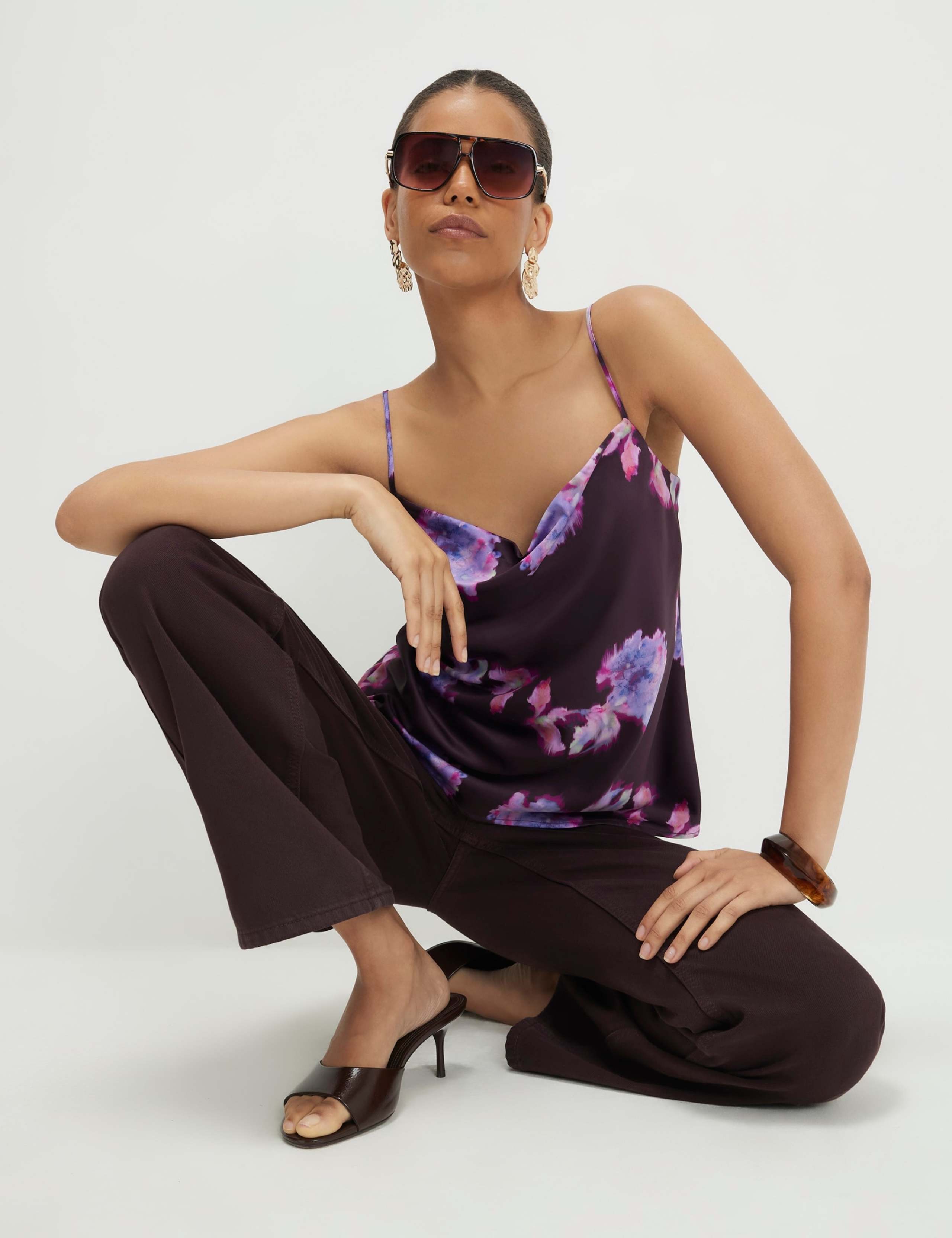Floral Cowl Neck Cami Top 5 of 5