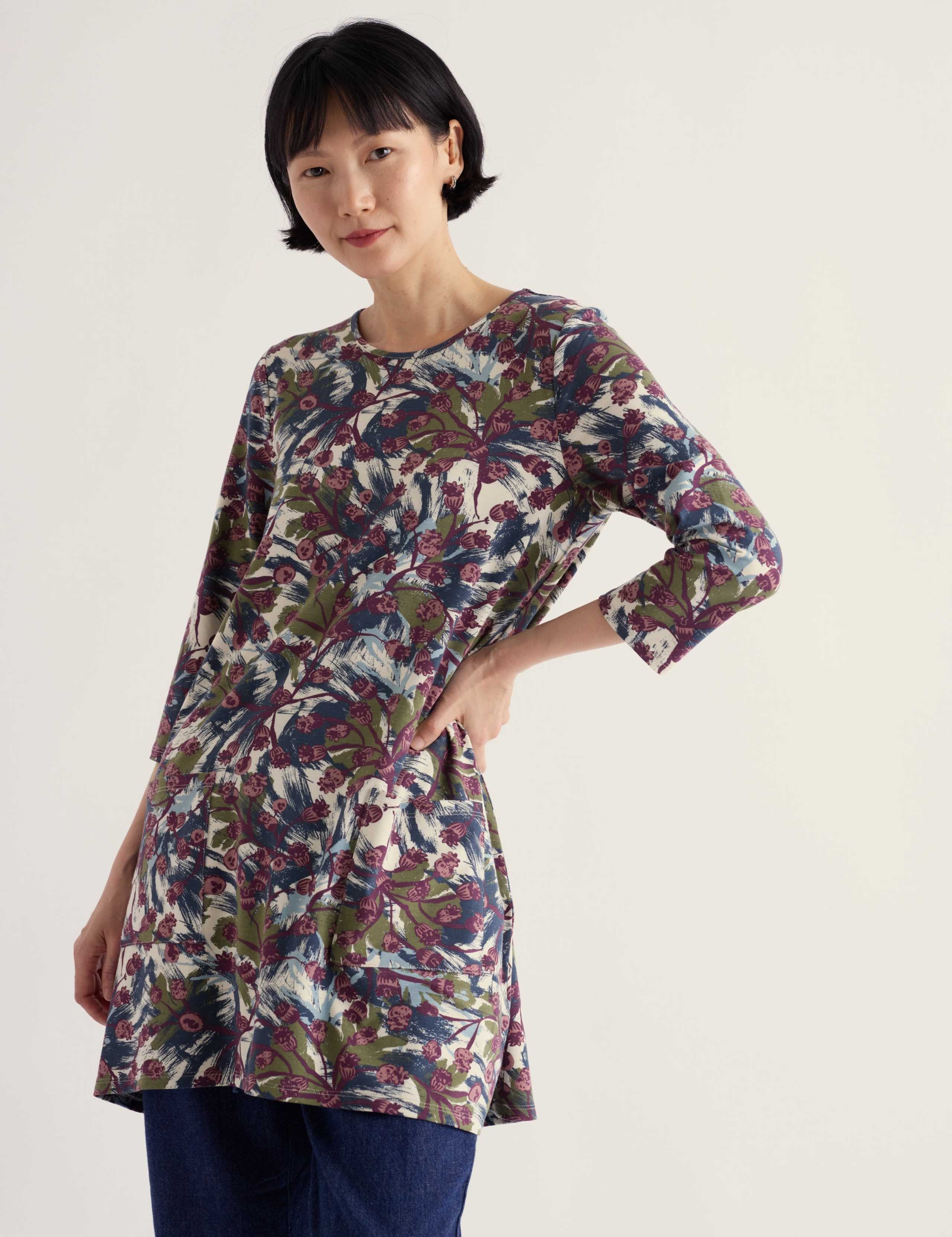 Floral Round Neck Tunic with Cotton 3 of 4