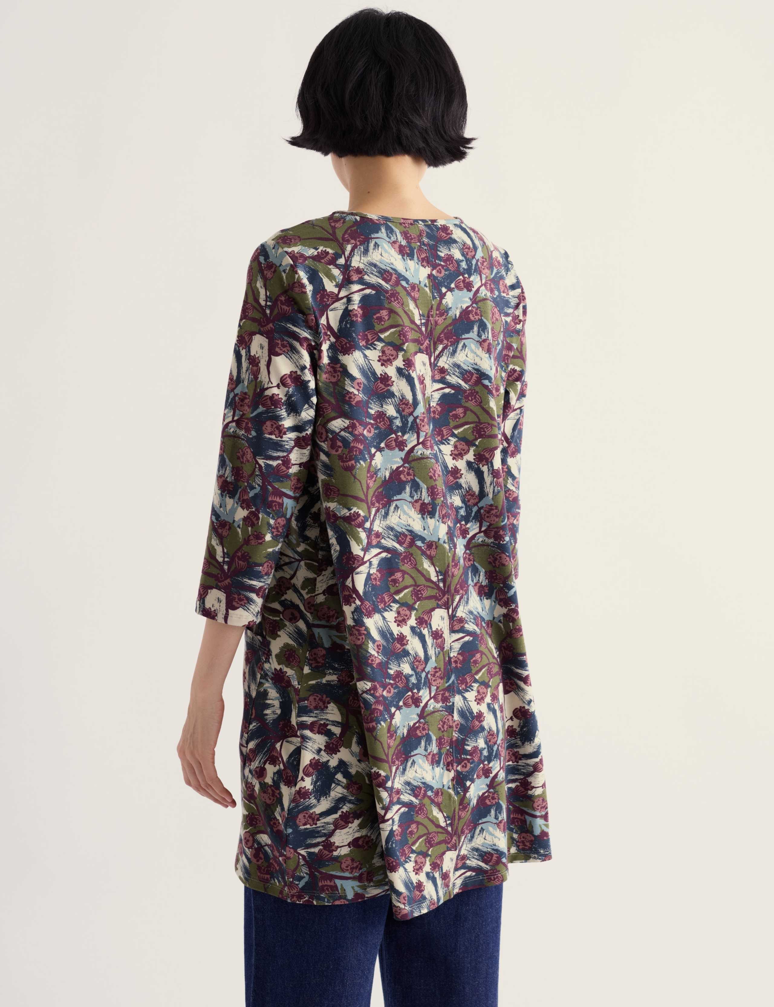 Floral Round Neck Tunic with Cotton 4 of 4