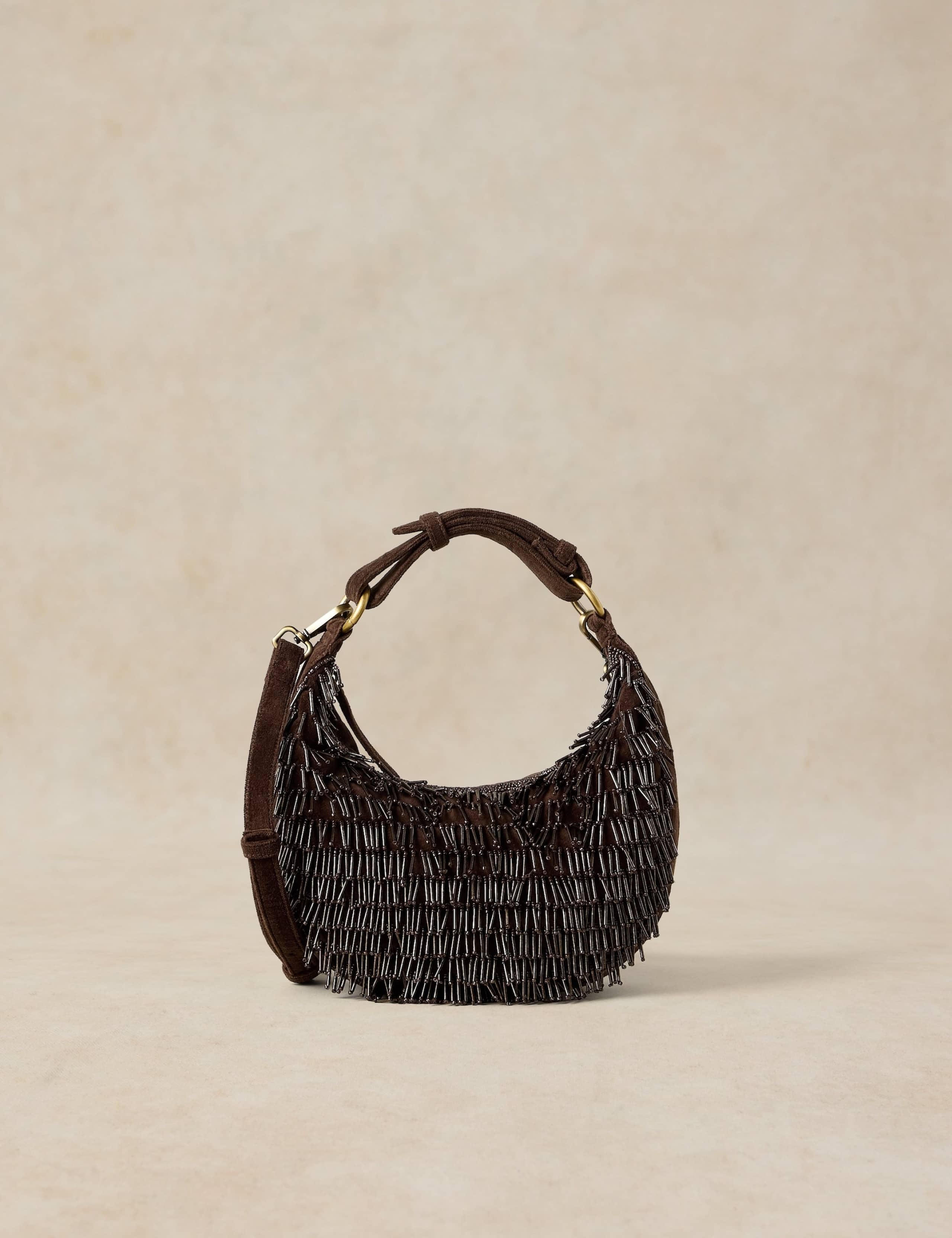 Tia Pure Cotton Fringed Shoulder Bag 1 of 4