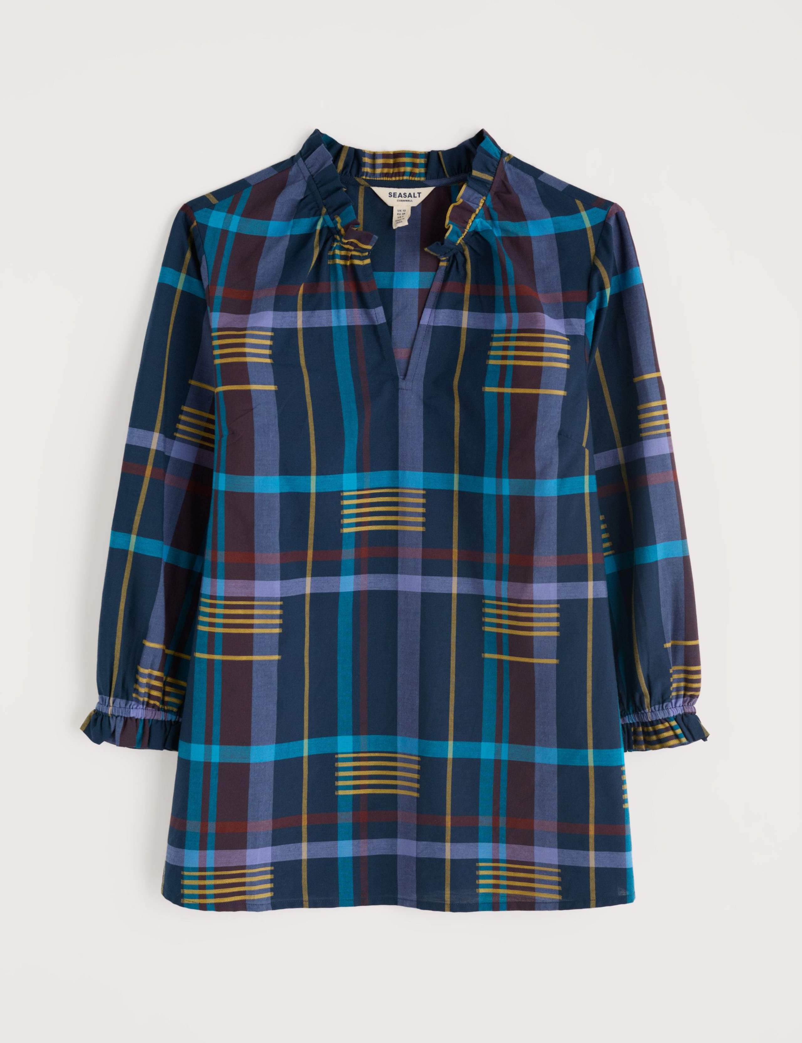 Pure Cotton Checked Relaxed Blosue 2 of 5