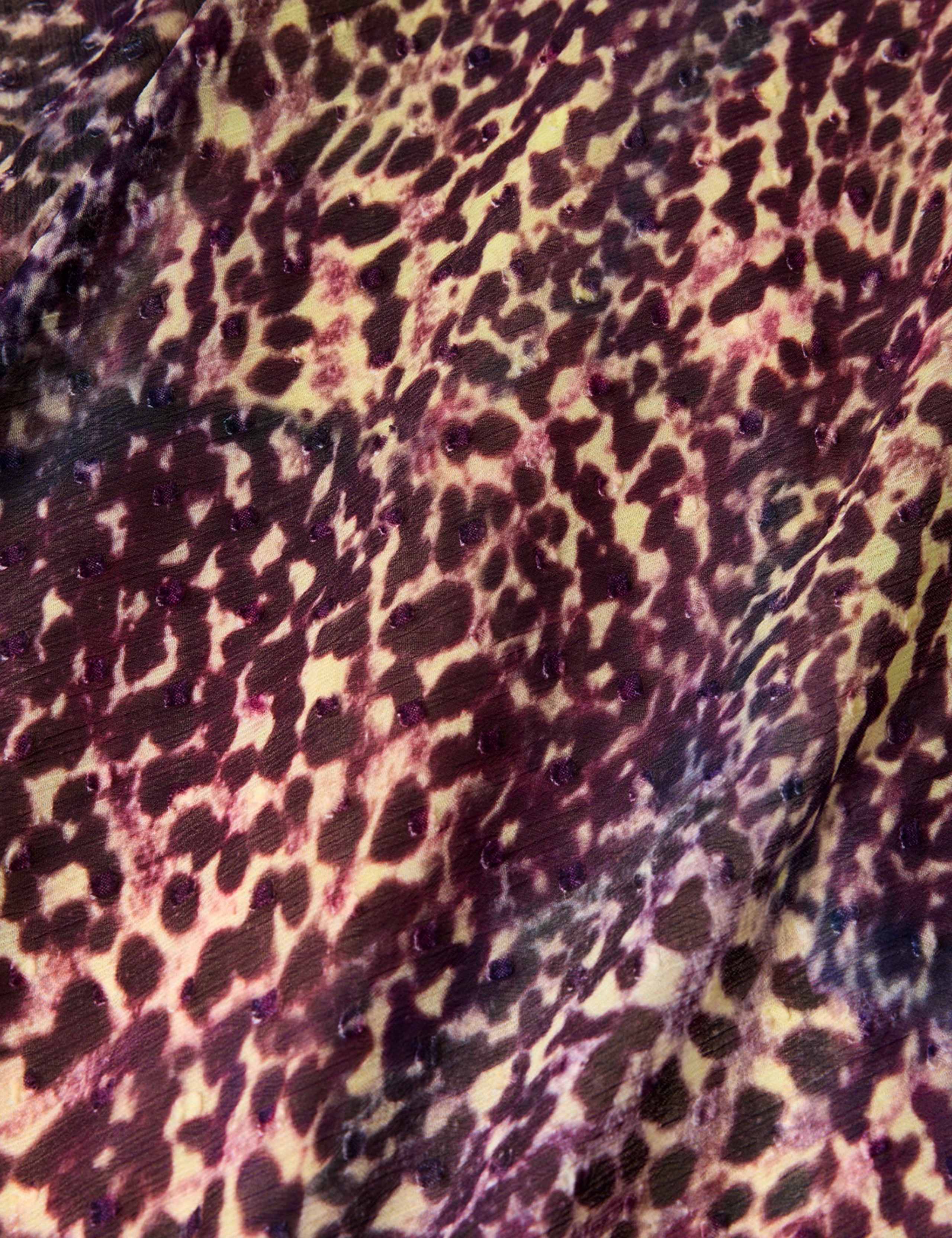 Leopard Print Cape Sleeve Midi Tea Dress 6 of 6