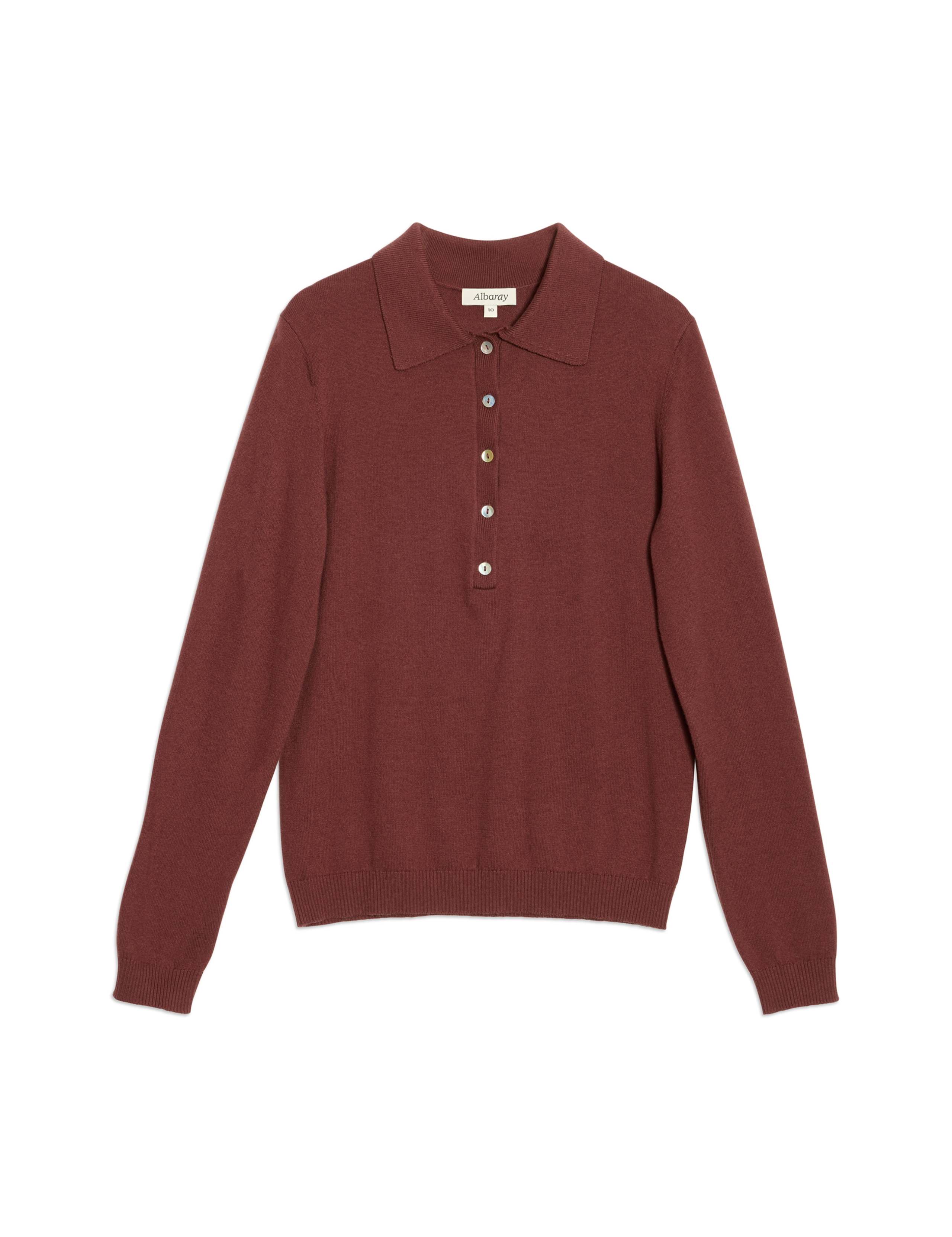 Cotton Blend Textured Top with Wool 2 of 5