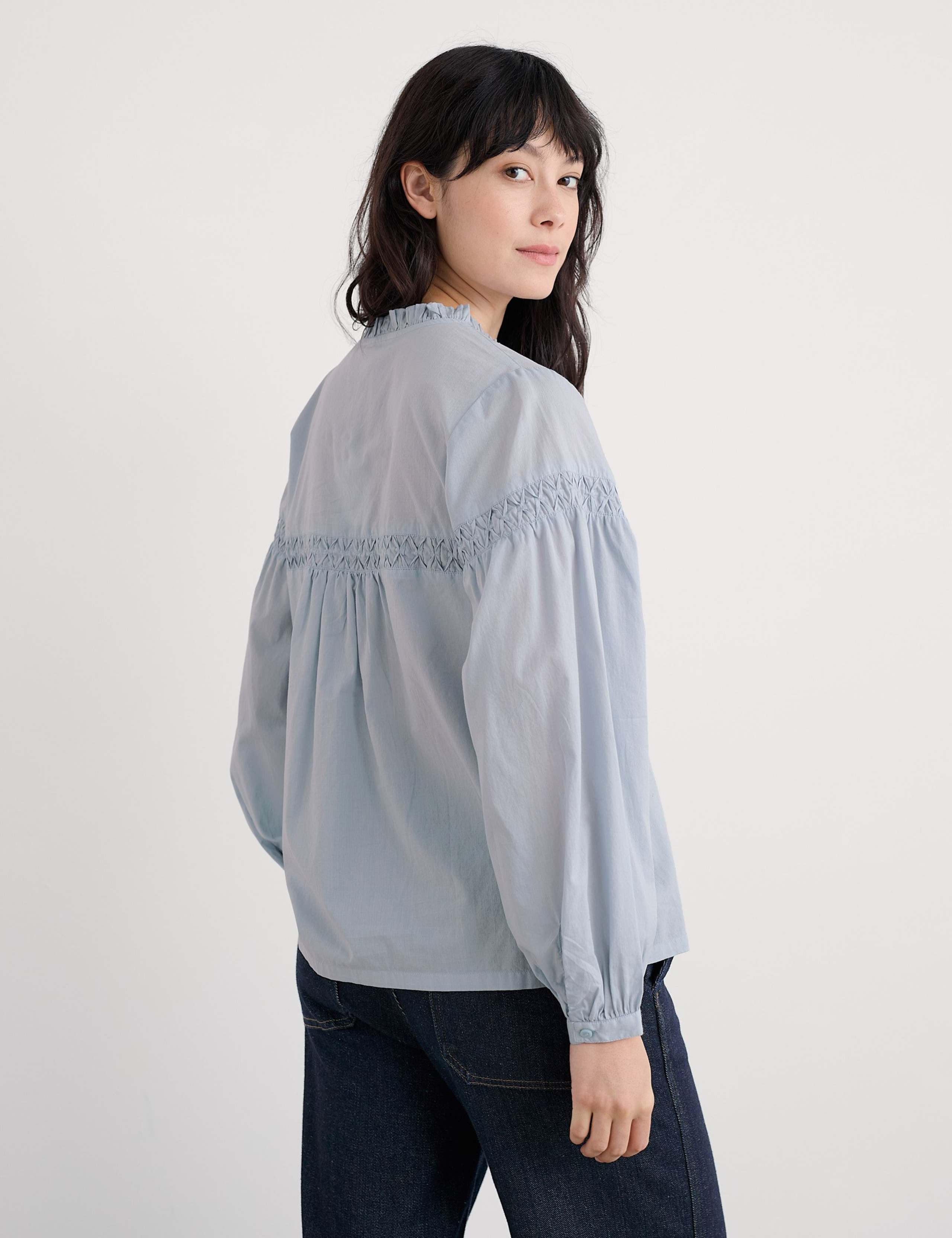 Pure Cotton Striped Relaxed Blouse 4 of 5