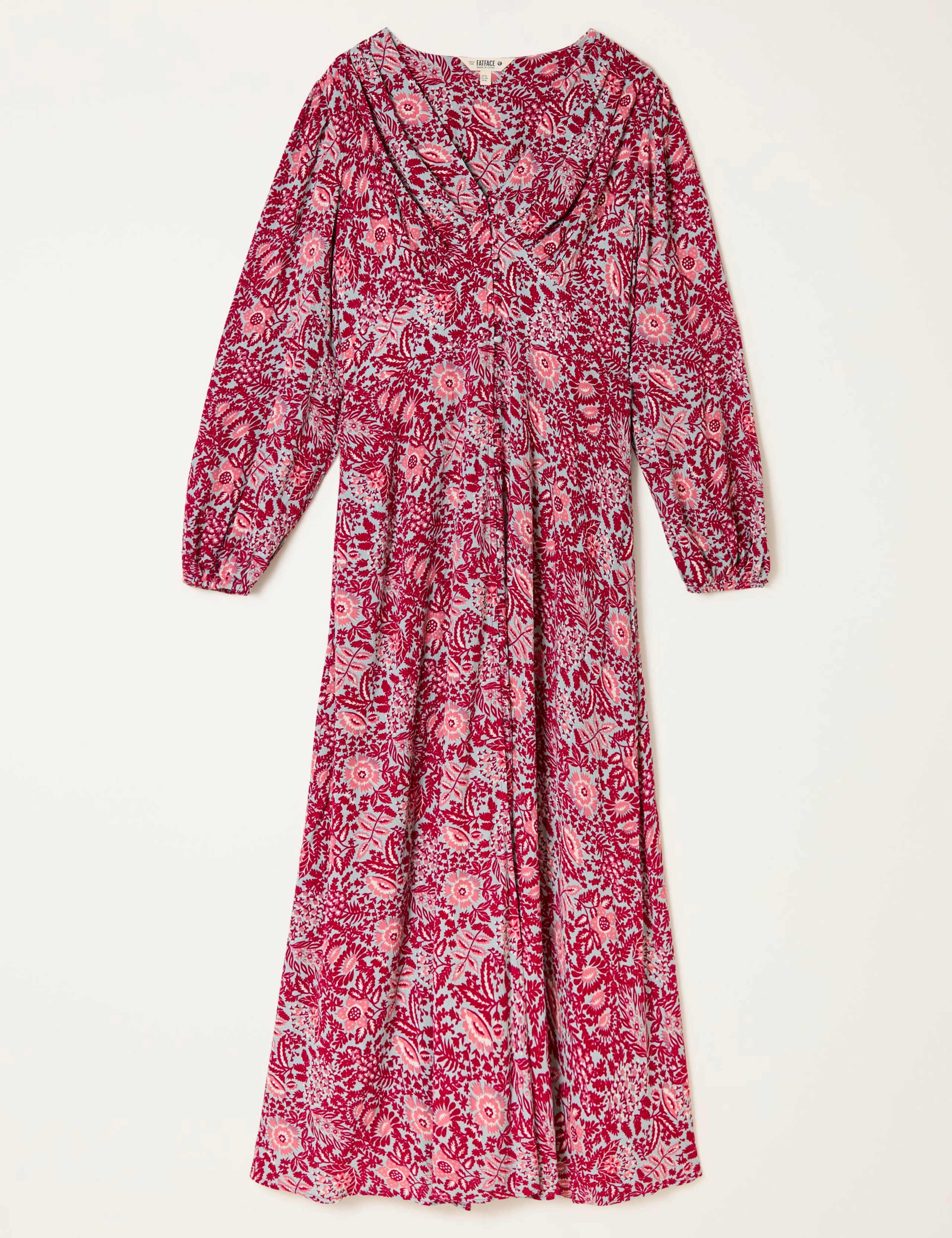 Floral V-Neck Midi Tea Dress 2 of 7