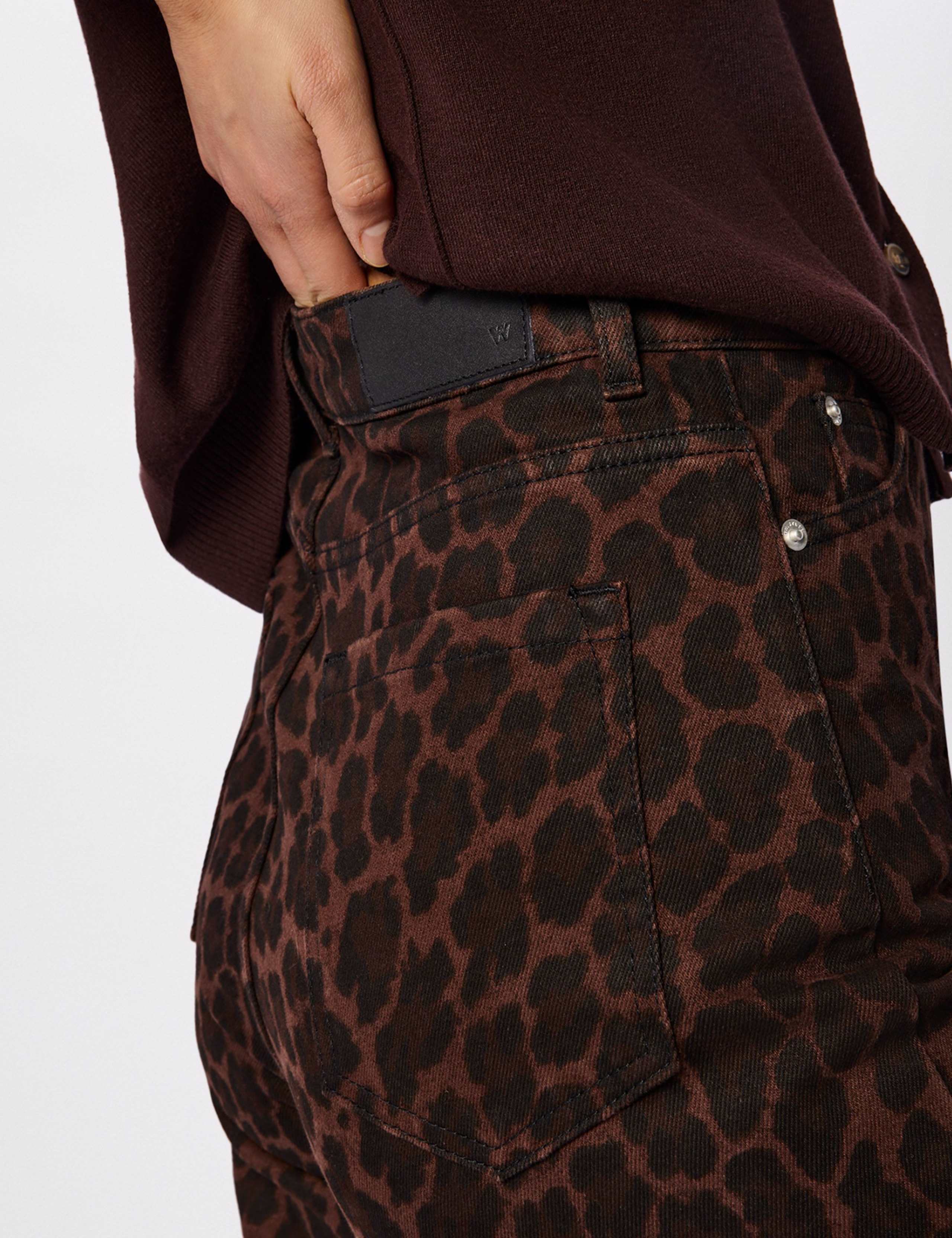 Leopard Print Barrel Cropped Jeans 5 of 6