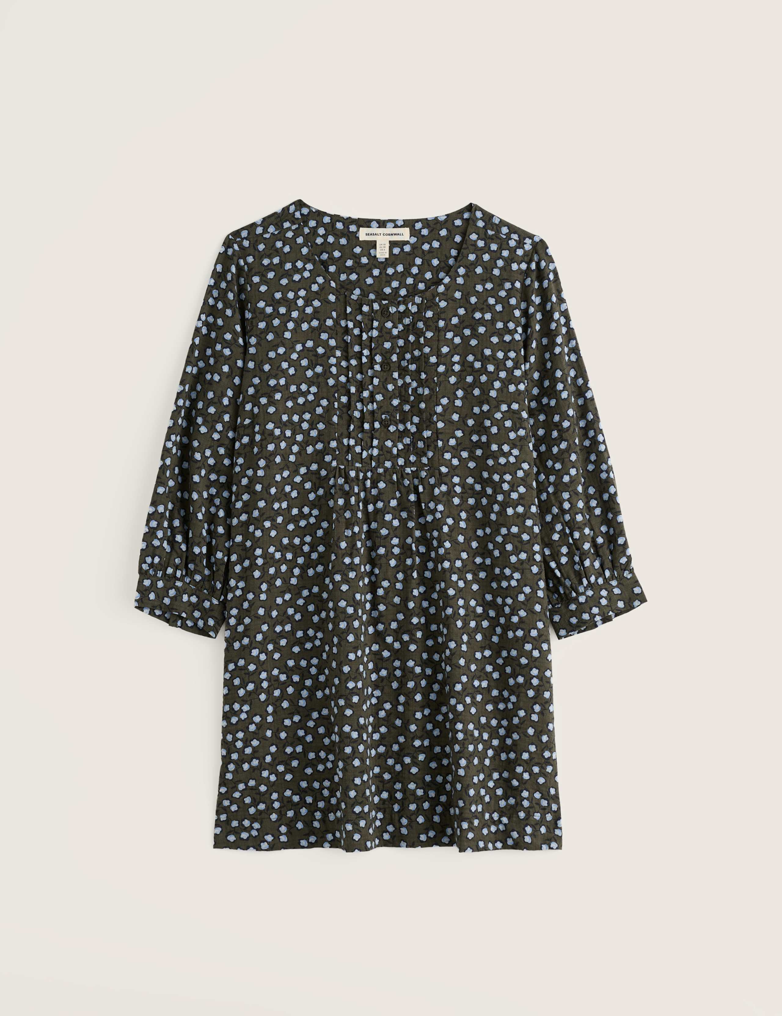 Cotton Rich Floral Pintuck Tunic 2 of 5