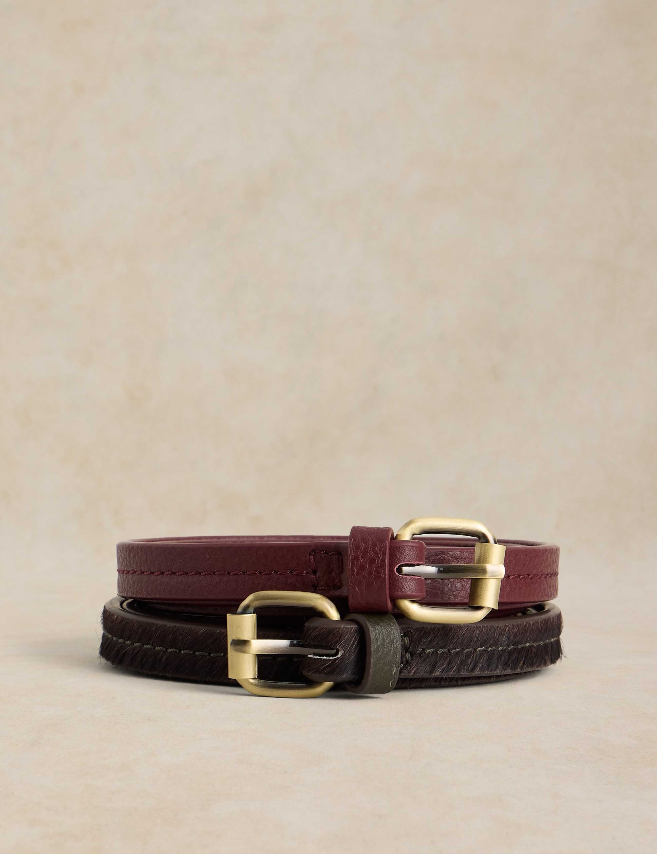 2 Pack Leather Belt 1 of 4