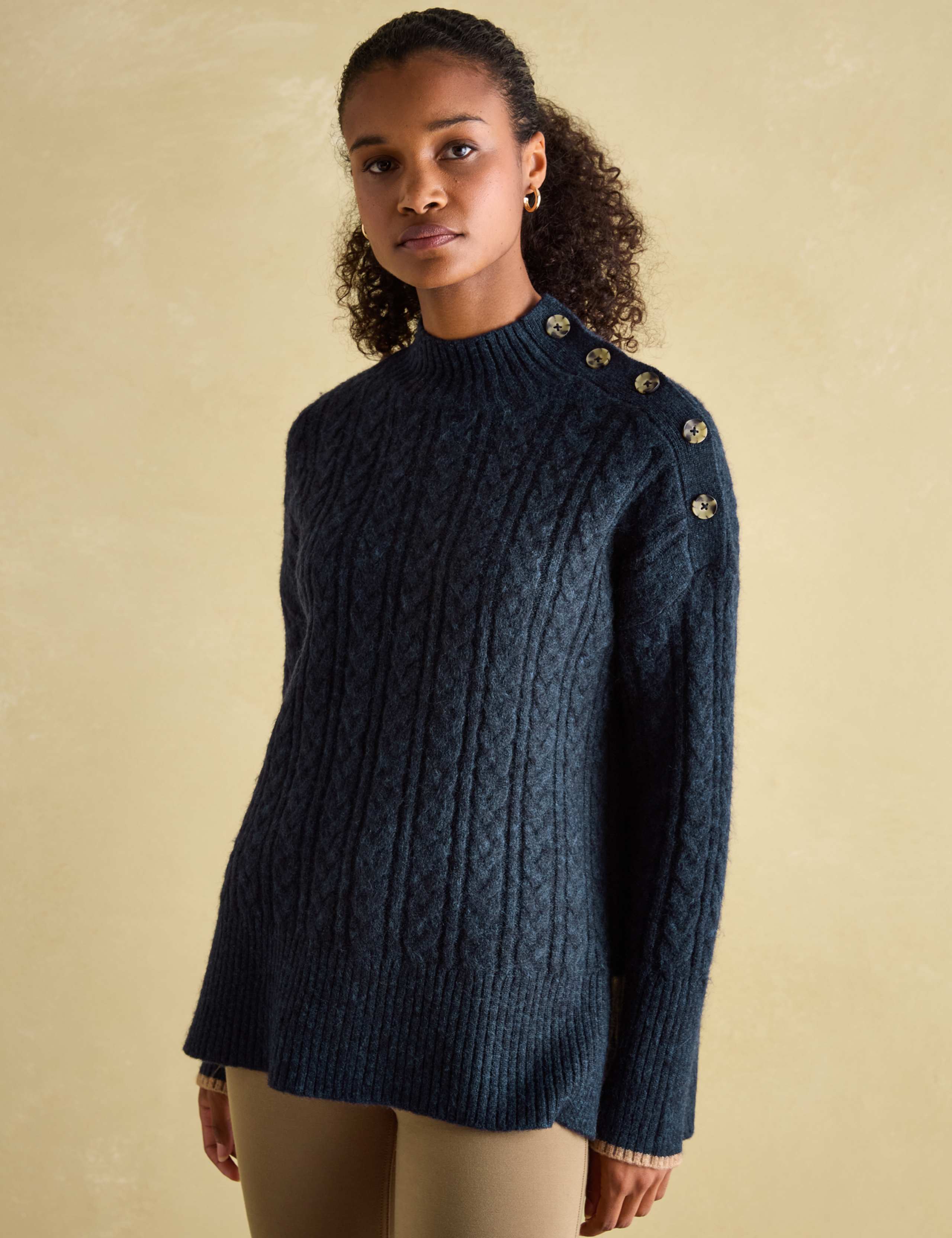 Funnel Neck Jumper with Wool 1 of 5