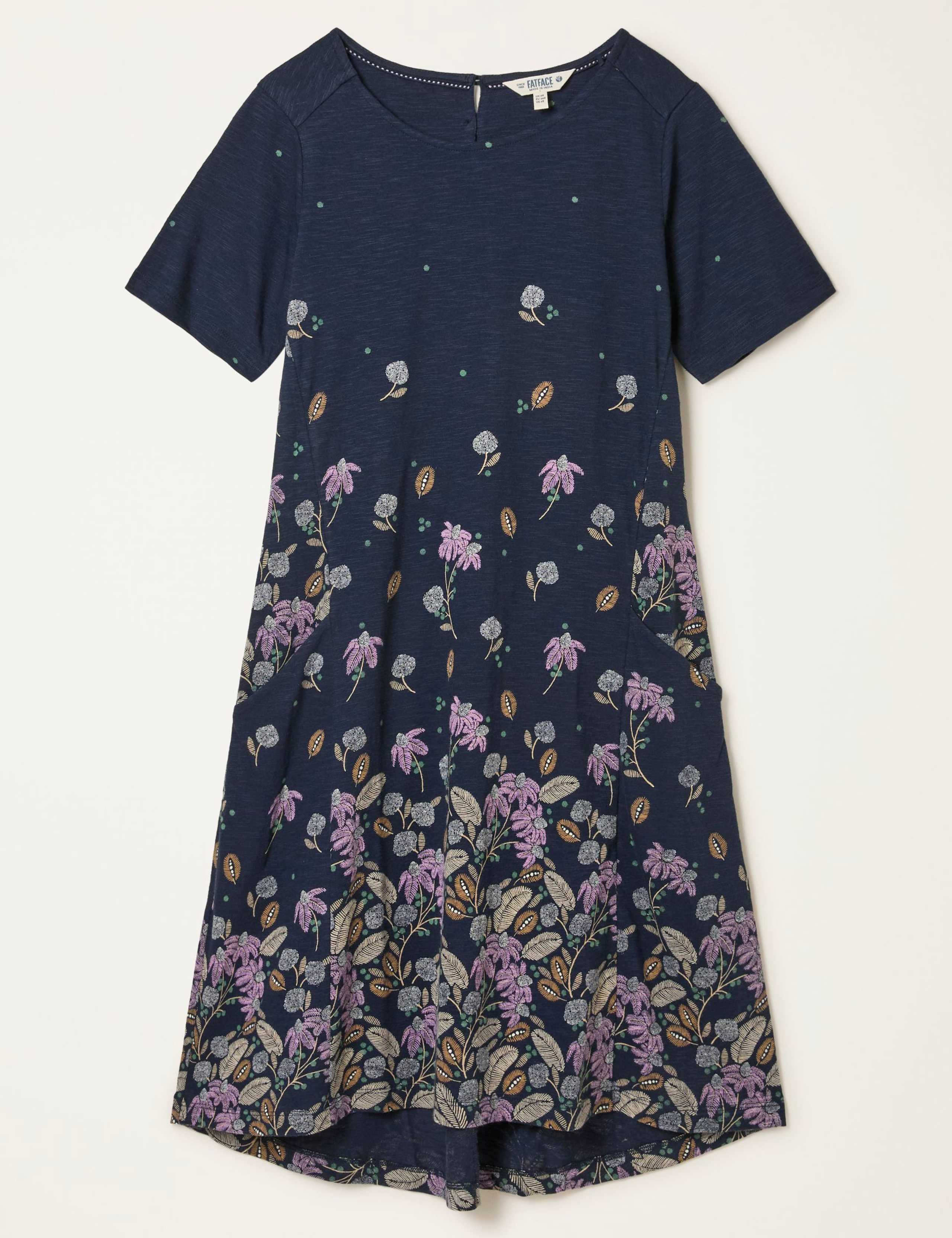 Jersey Leaf Print Mini T-Shirt Dress 2 of 5