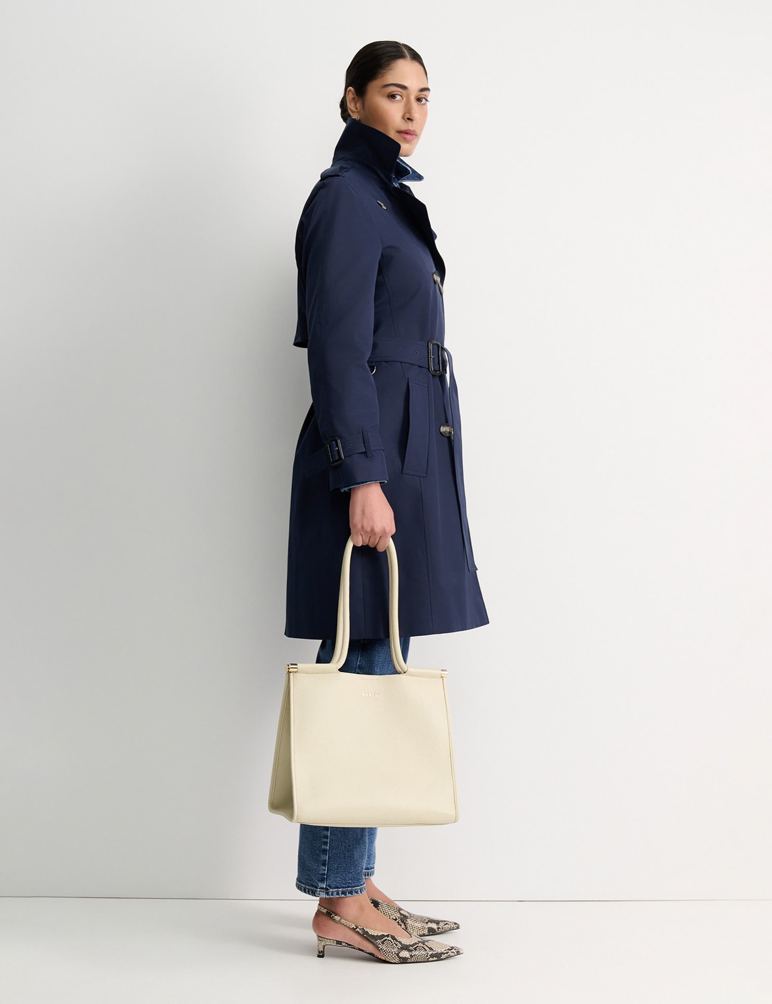 Cotton Rich Belted Short Trench Coat 3 of 6