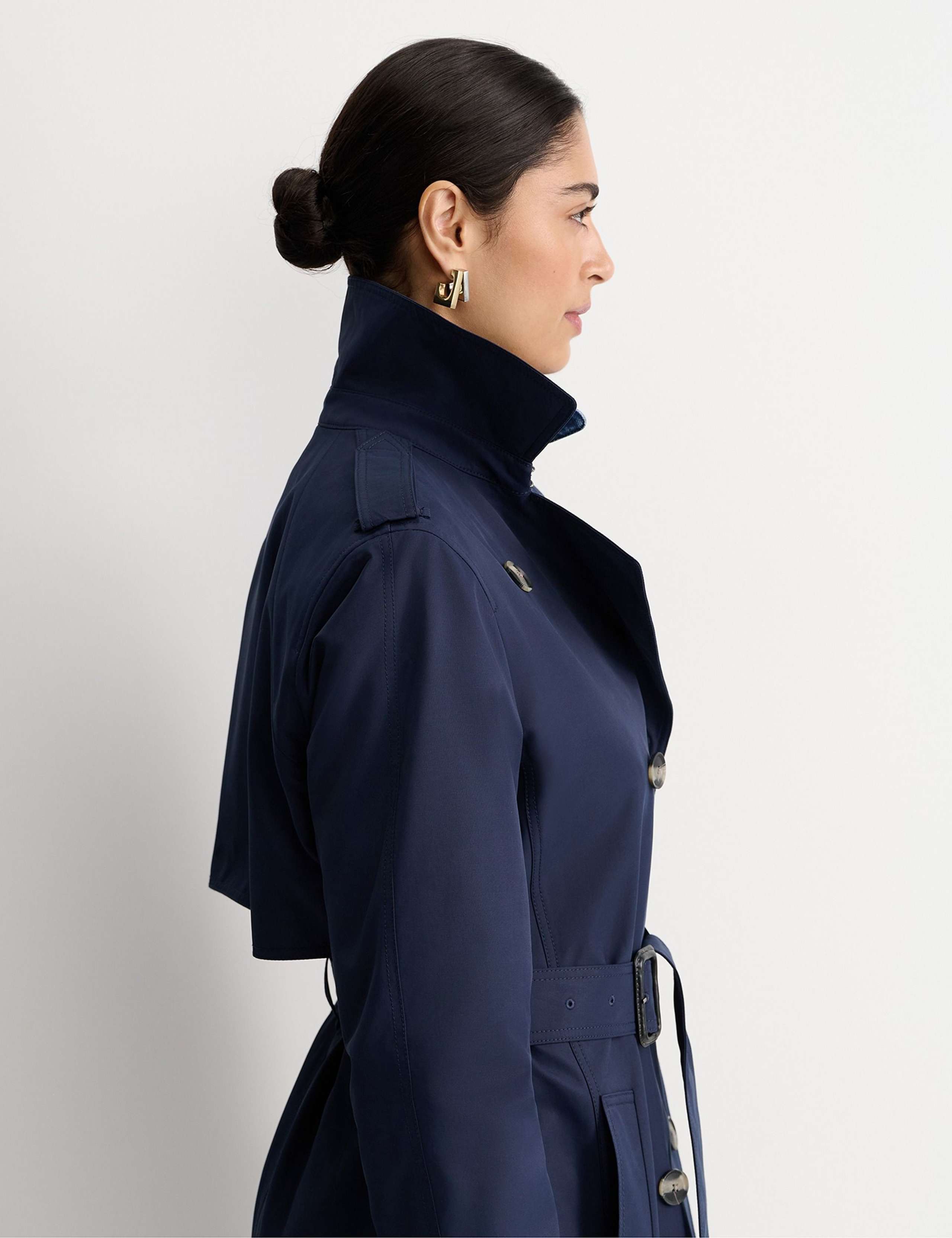 Cotton Rich Belted Short Trench Coat 4 of 6