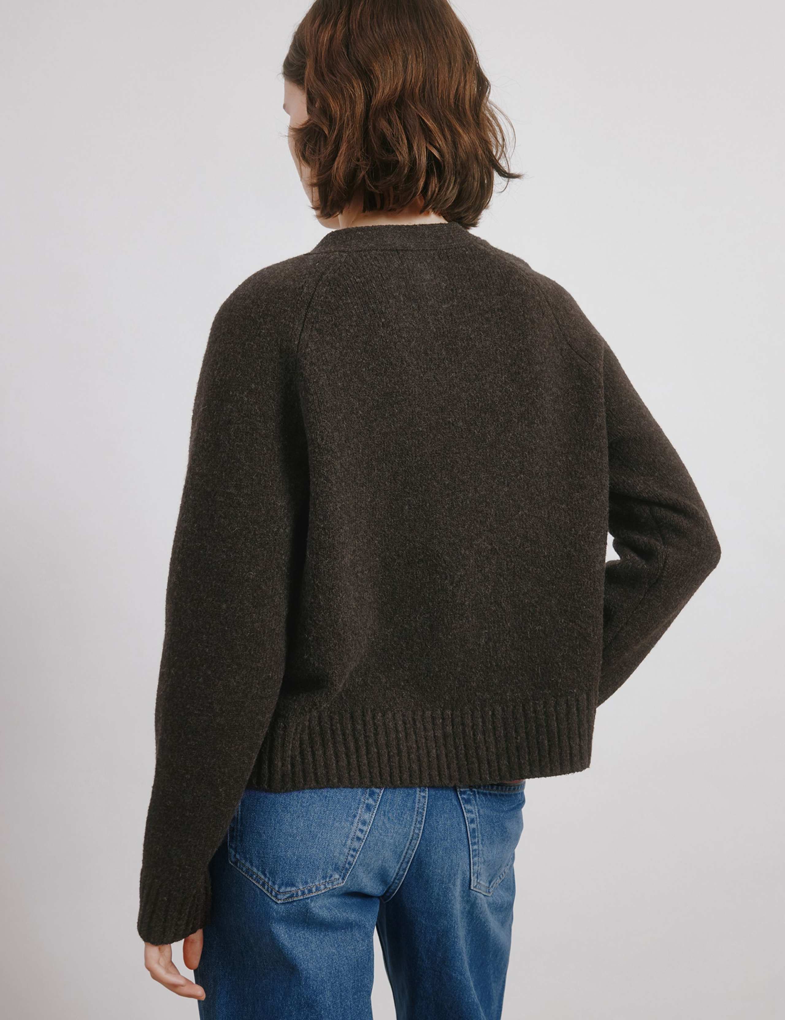 V-Neck Button Front Relaxed Cardigan 3 of 4