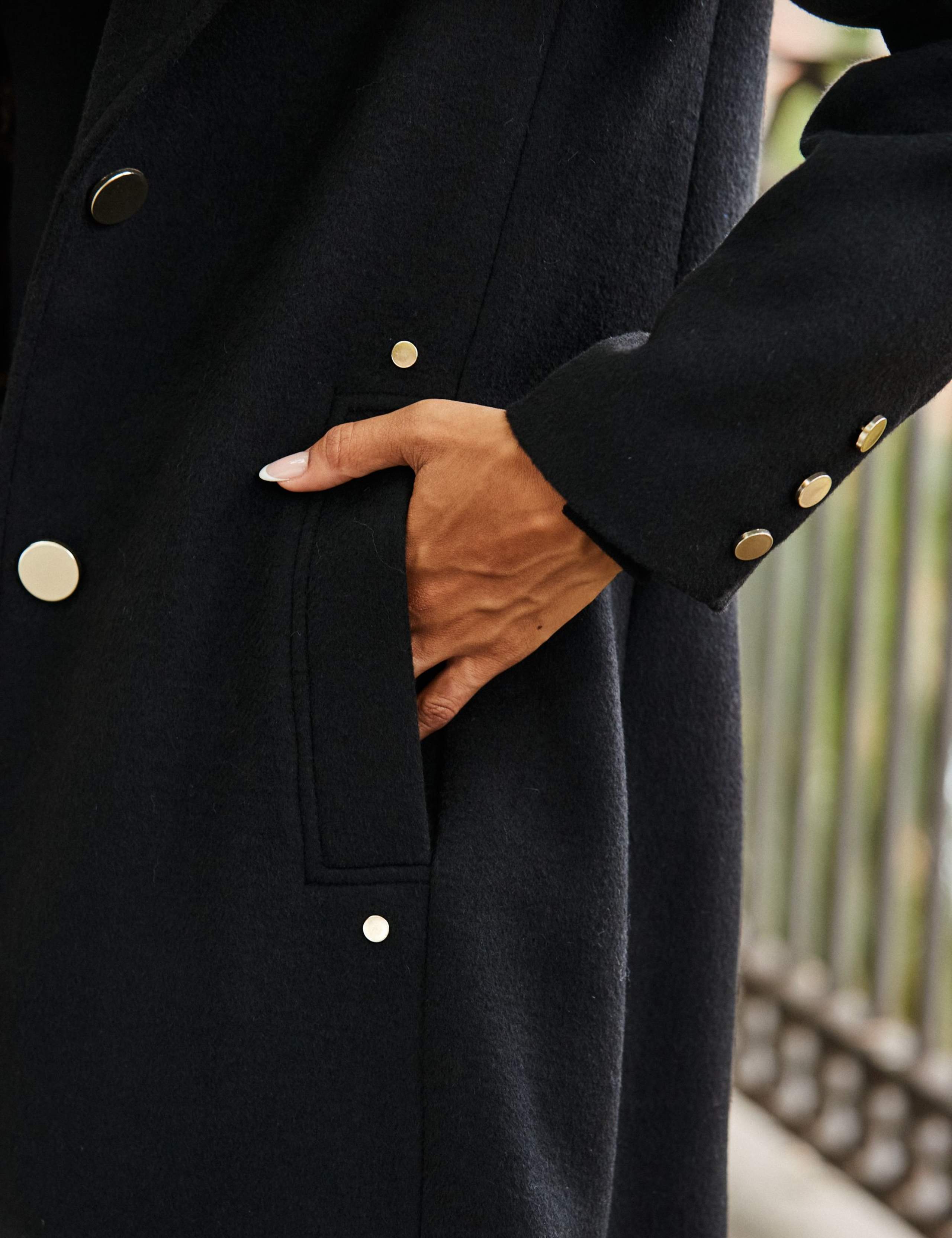 Wool Blend Tailored Coat 8 of 8