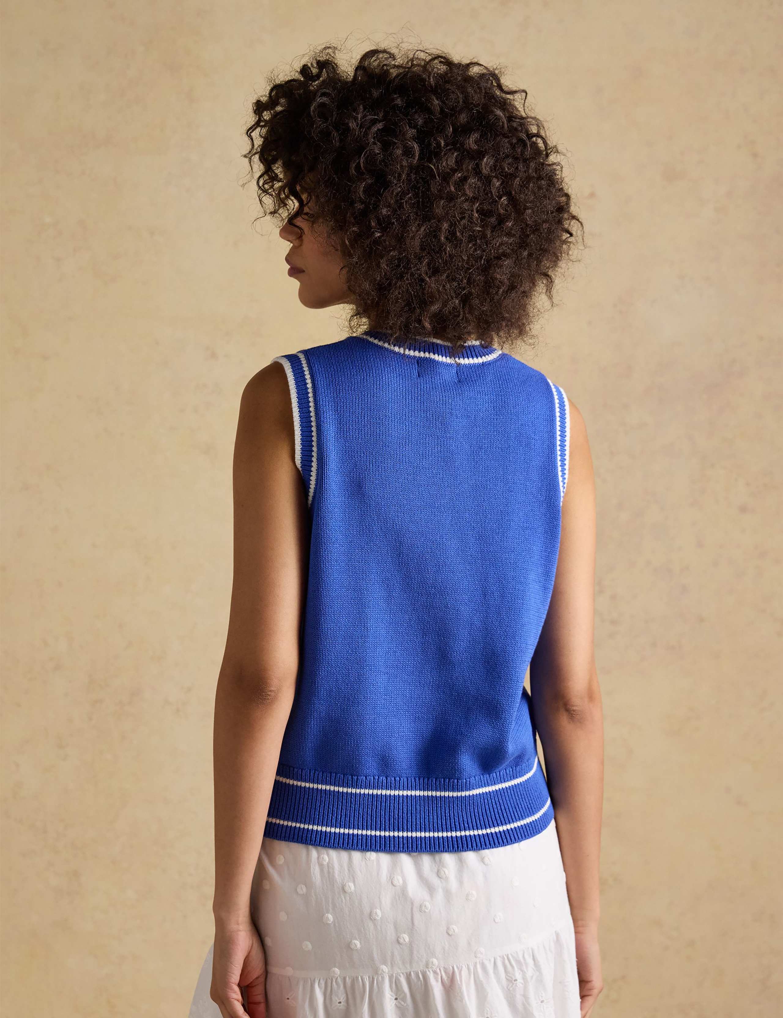 Pure Cotton Fox V-Neck Knitted Vest 5 of 8