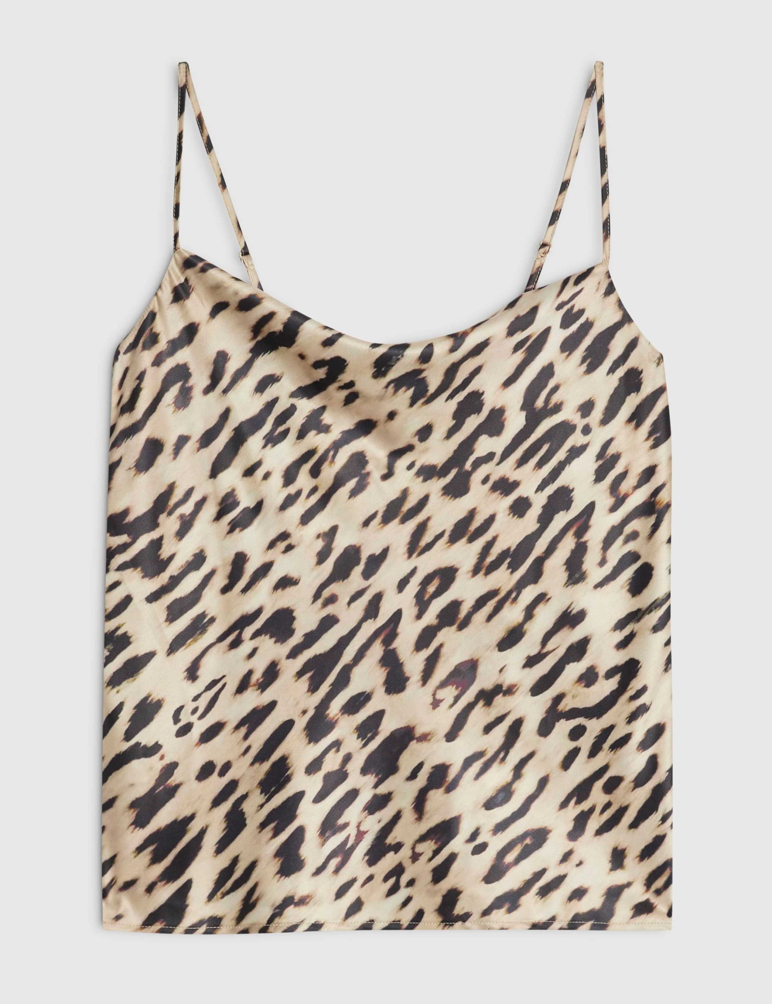 Leopard Print Cowl Neck Cami Top 2 of 5