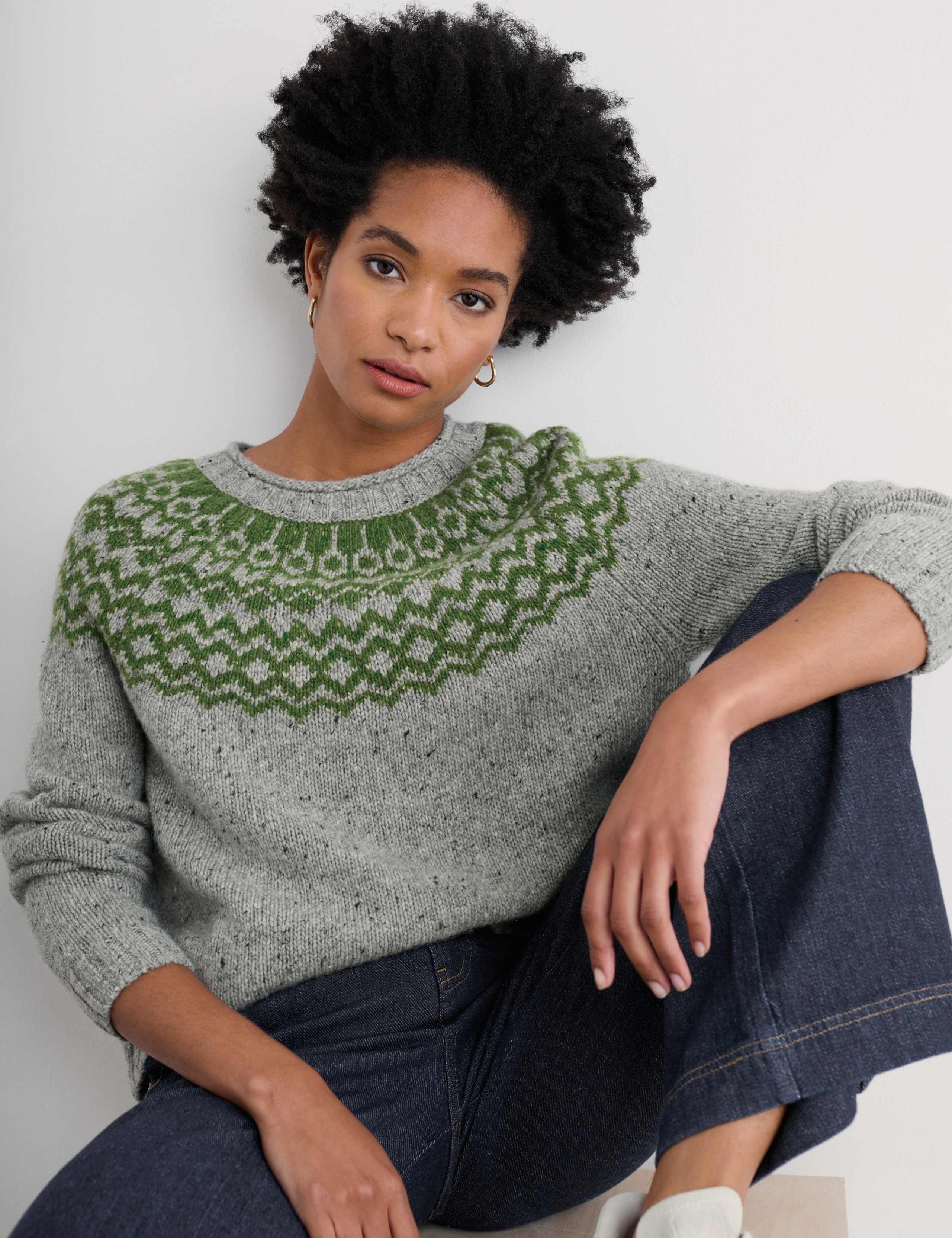 Merino Wool Rich Fair Isle Relaxed Jumper 4 of 4