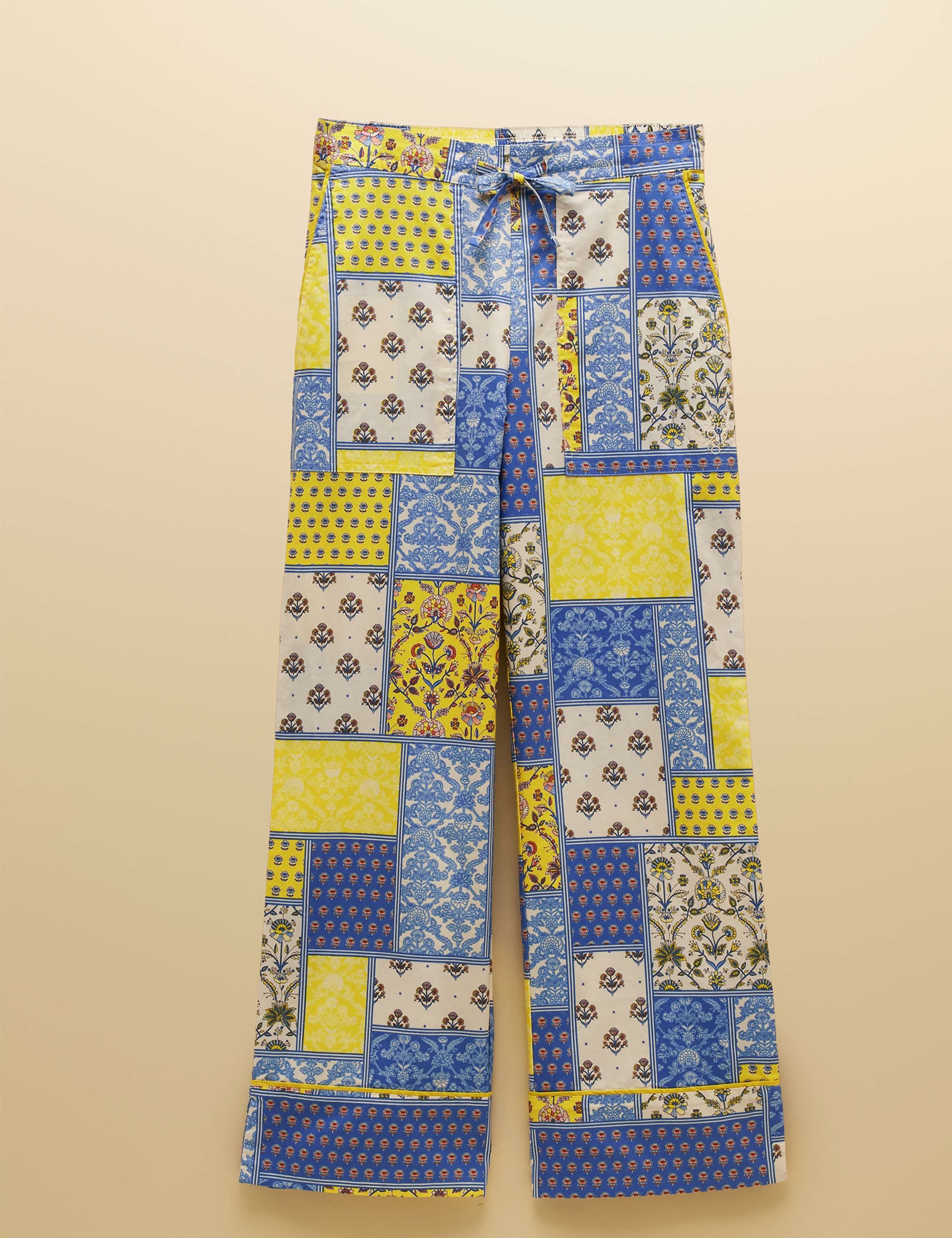 Pure Cotton Printed Wide Leg Trousers 2 of 8