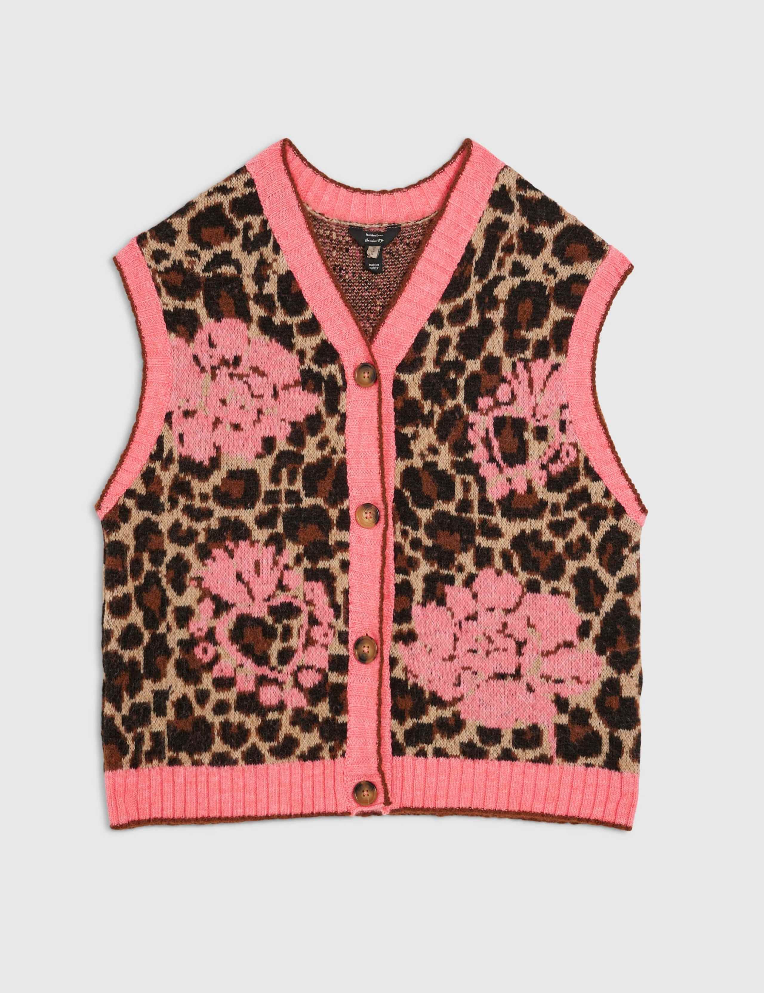 Leopard V-Neck Waistcoat 2 of 5