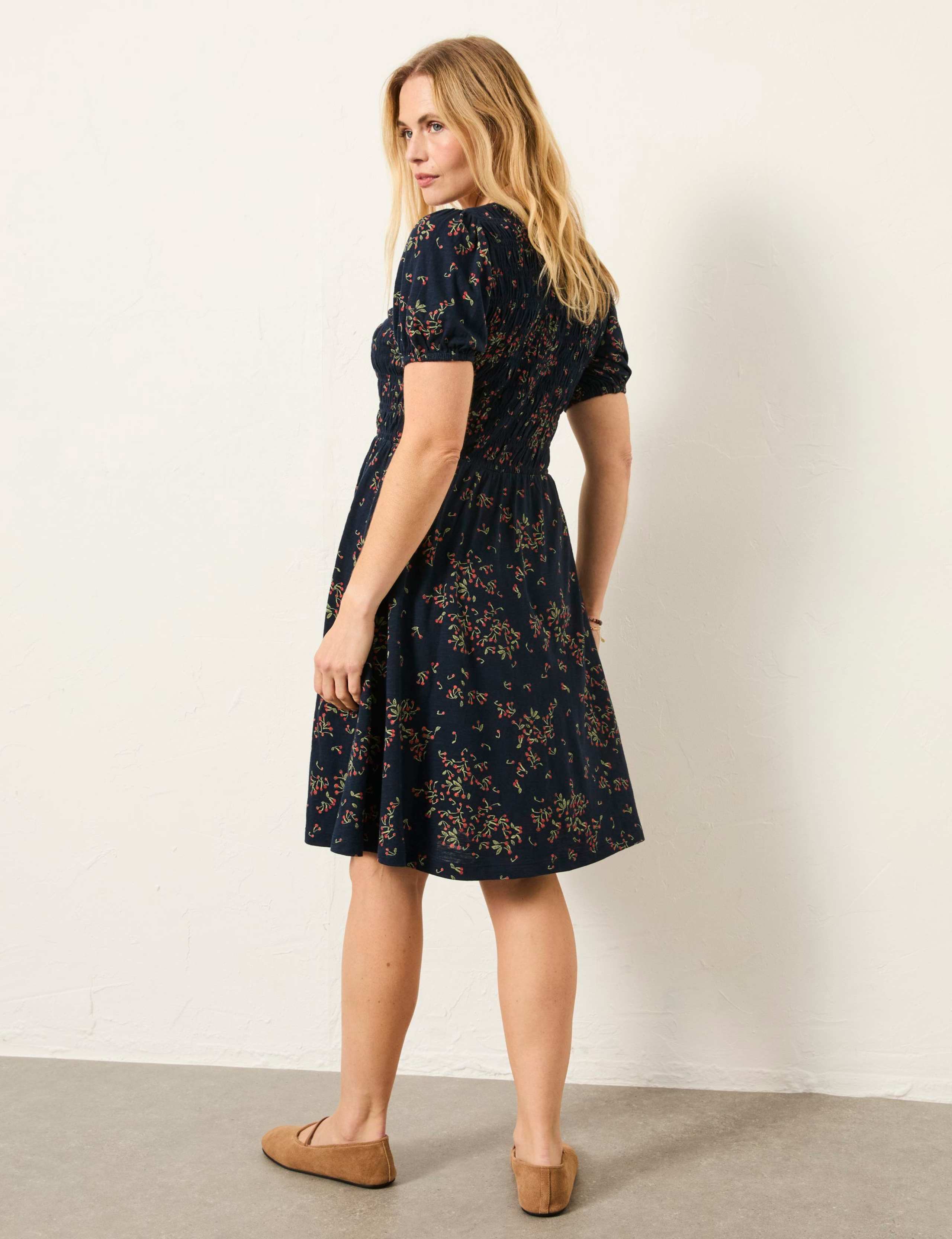 Cotton Rich Printed Skater Dress 4 of 5