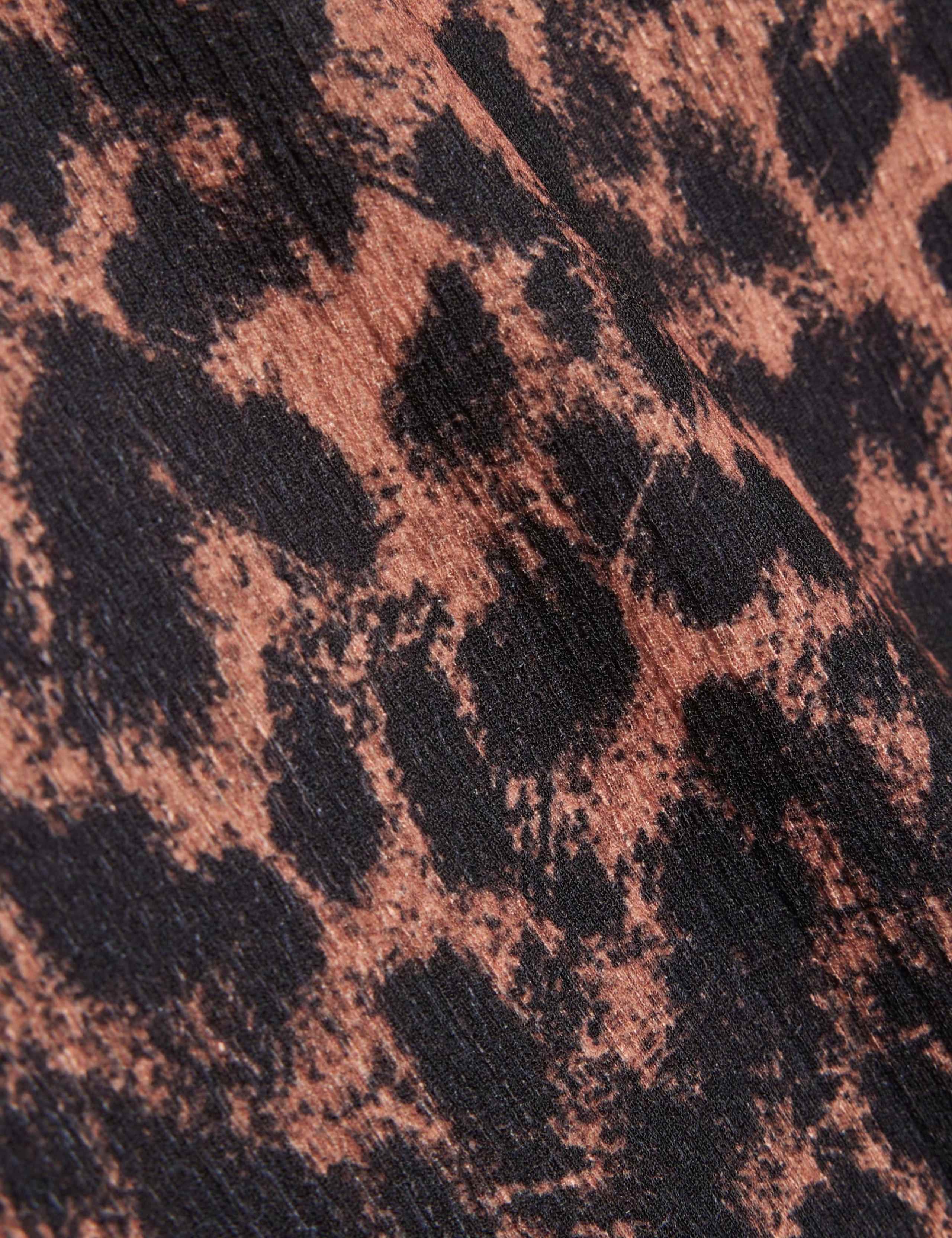 Textured Leopard Print Wide Leg Trousers 4 of 6