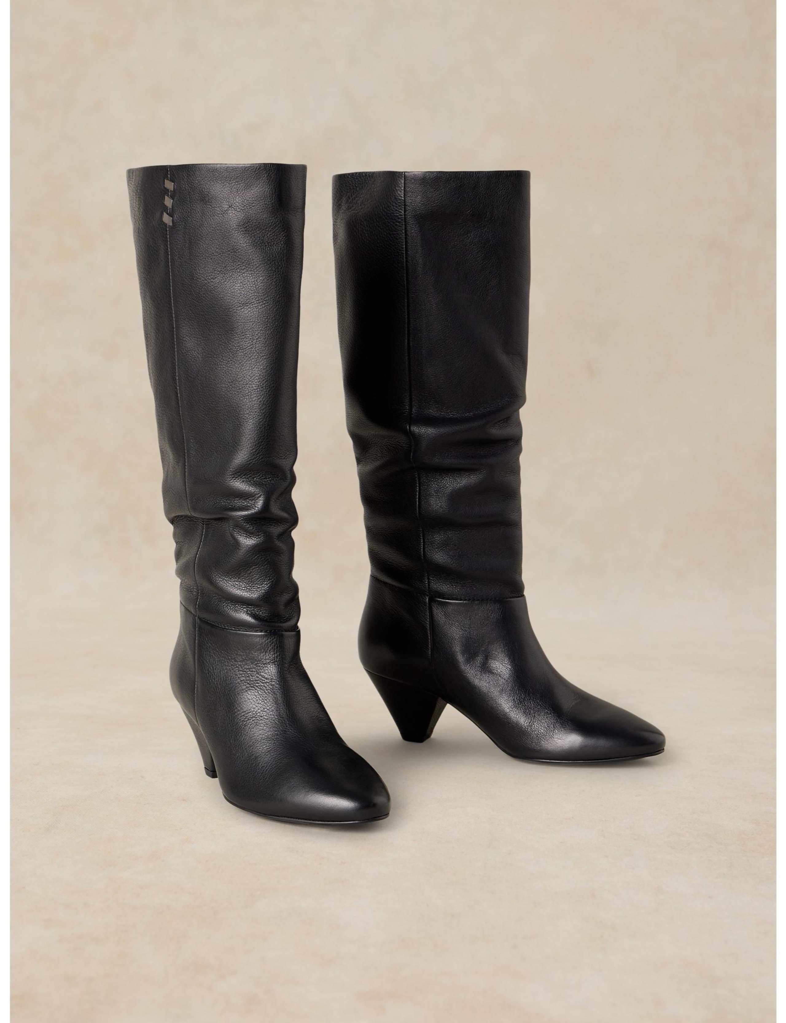 Chrissie Leather Slouch Knee High Boots 2 of 4