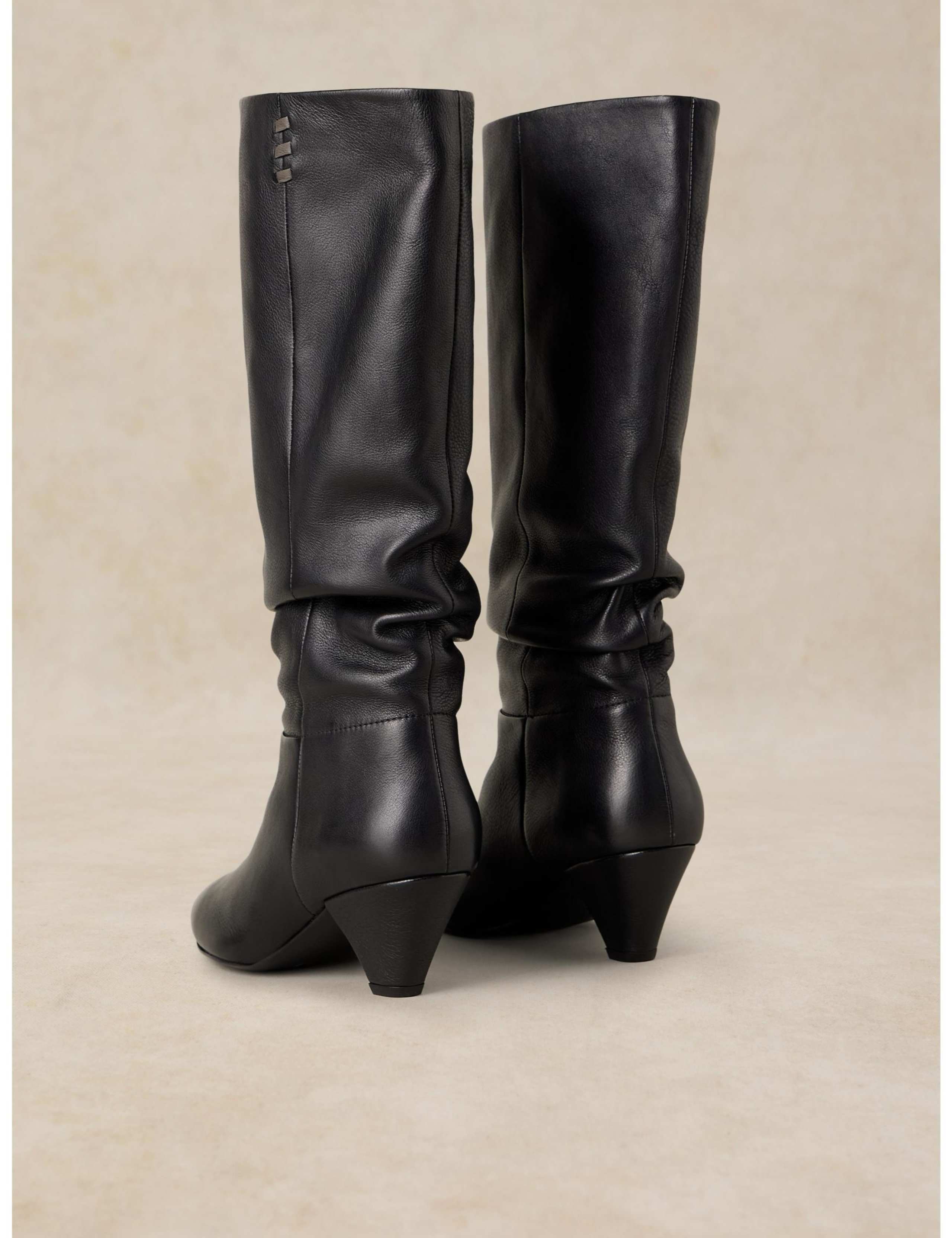 Chrissie Leather Slouch Knee High Boots 3 of 4