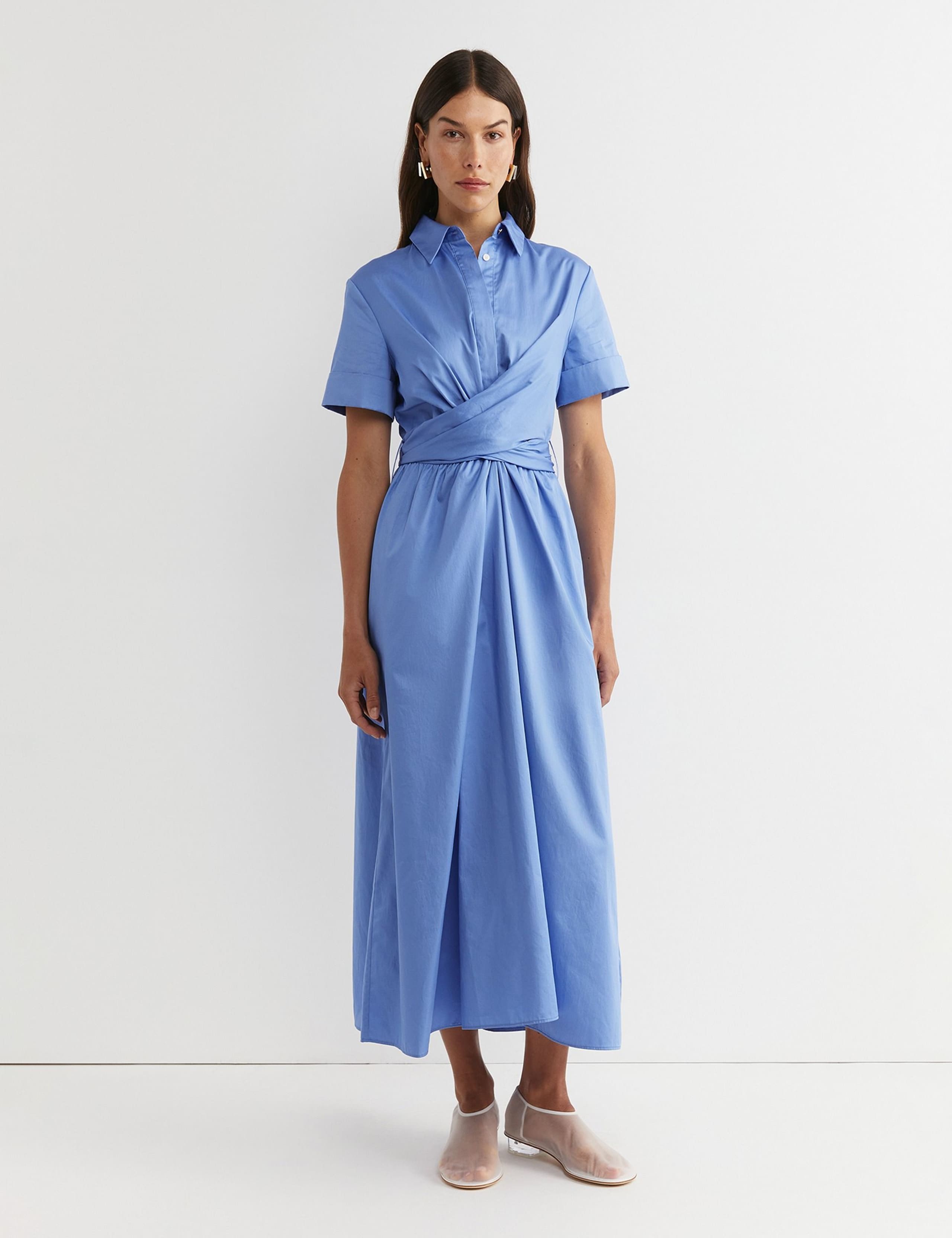 Pure Cotton Midi Shirt Dress 5 of 5