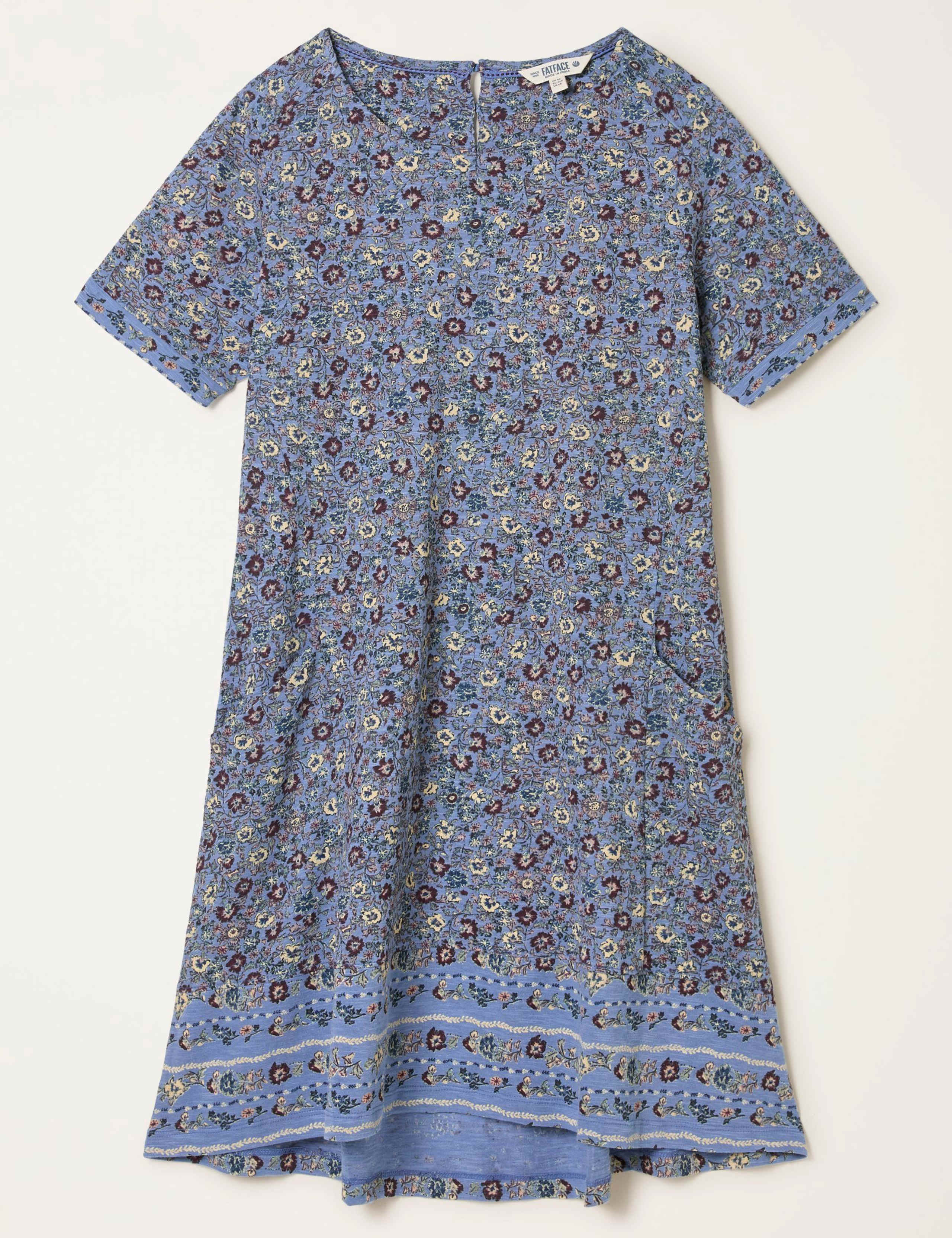 Cotton Rich Jersey Floral Mini Shift Dress 2 of 5
