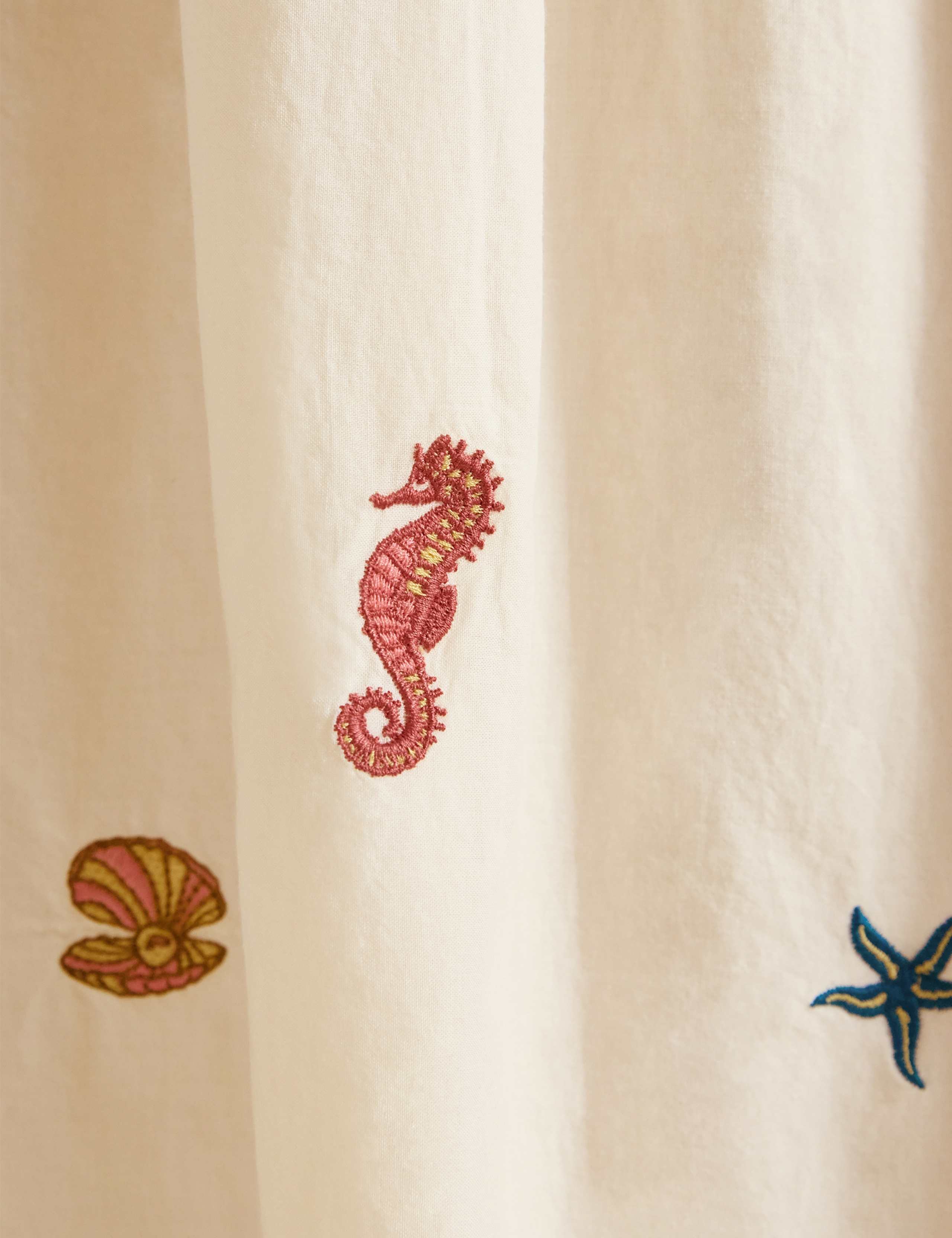 Pure Cotton Embroidered Midi Skater Dress 5 of 8