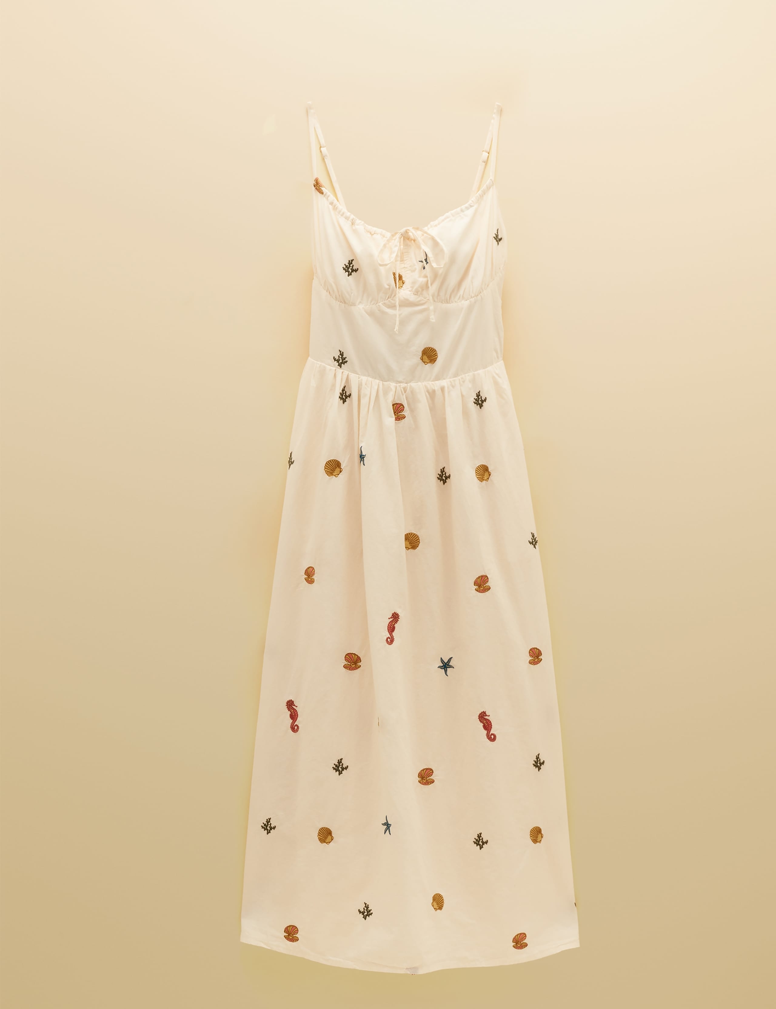 Pure Cotton Embroidered Midi Skater Dress 2 of 8