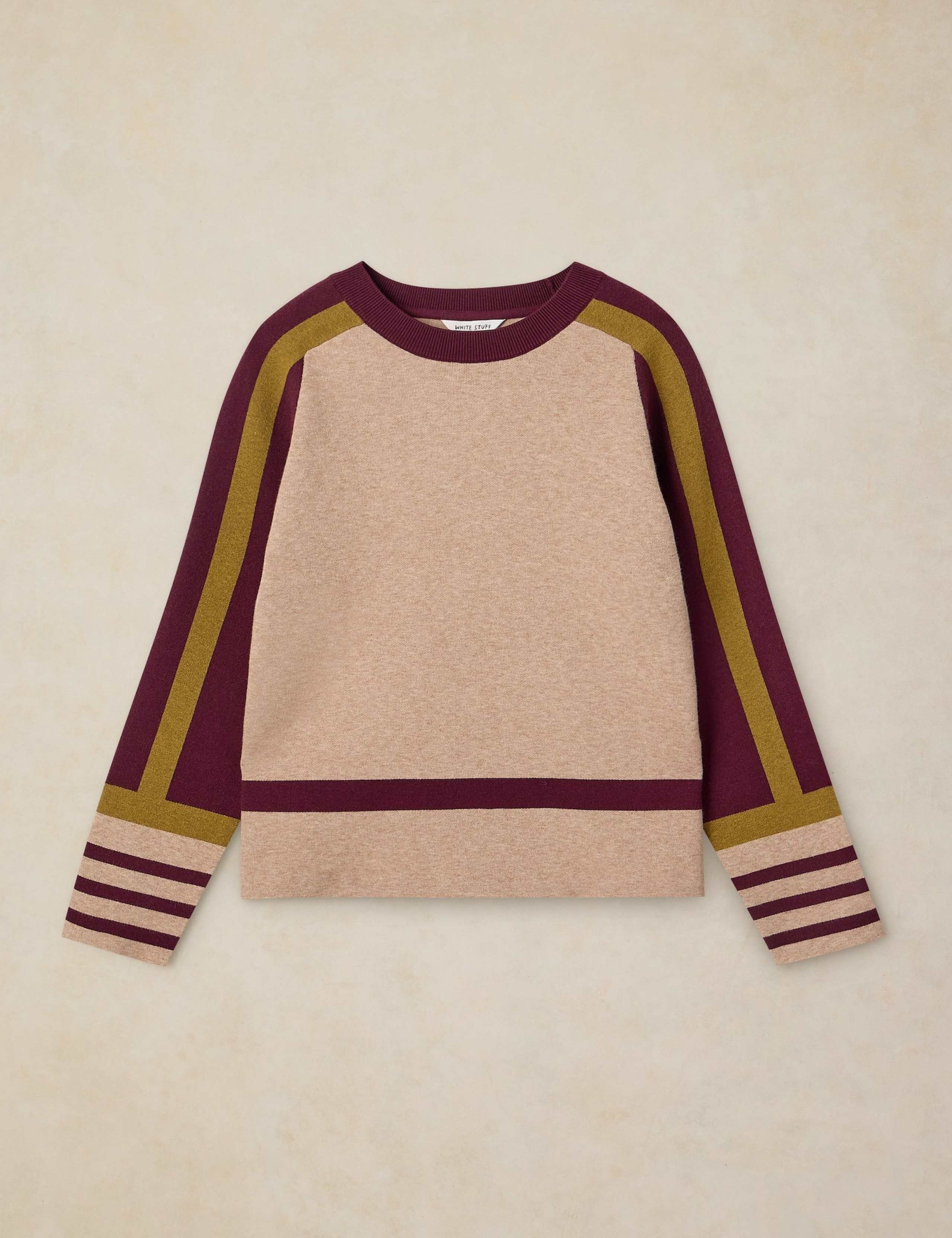 Colour Block Striped Sleeve Jumper 2 of 6
