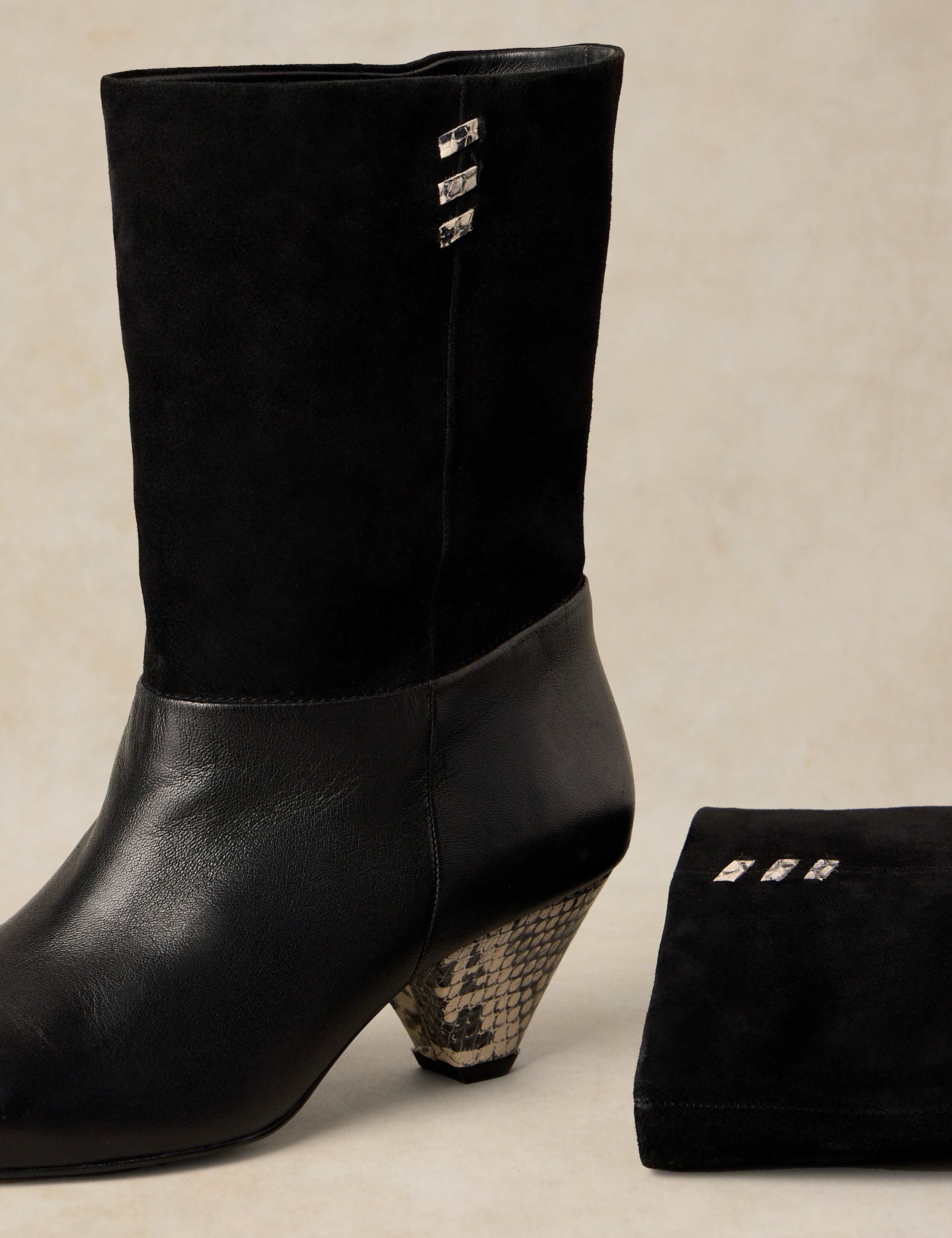 Chrissie Leather Slouch Ankle Boots 4 of 4
