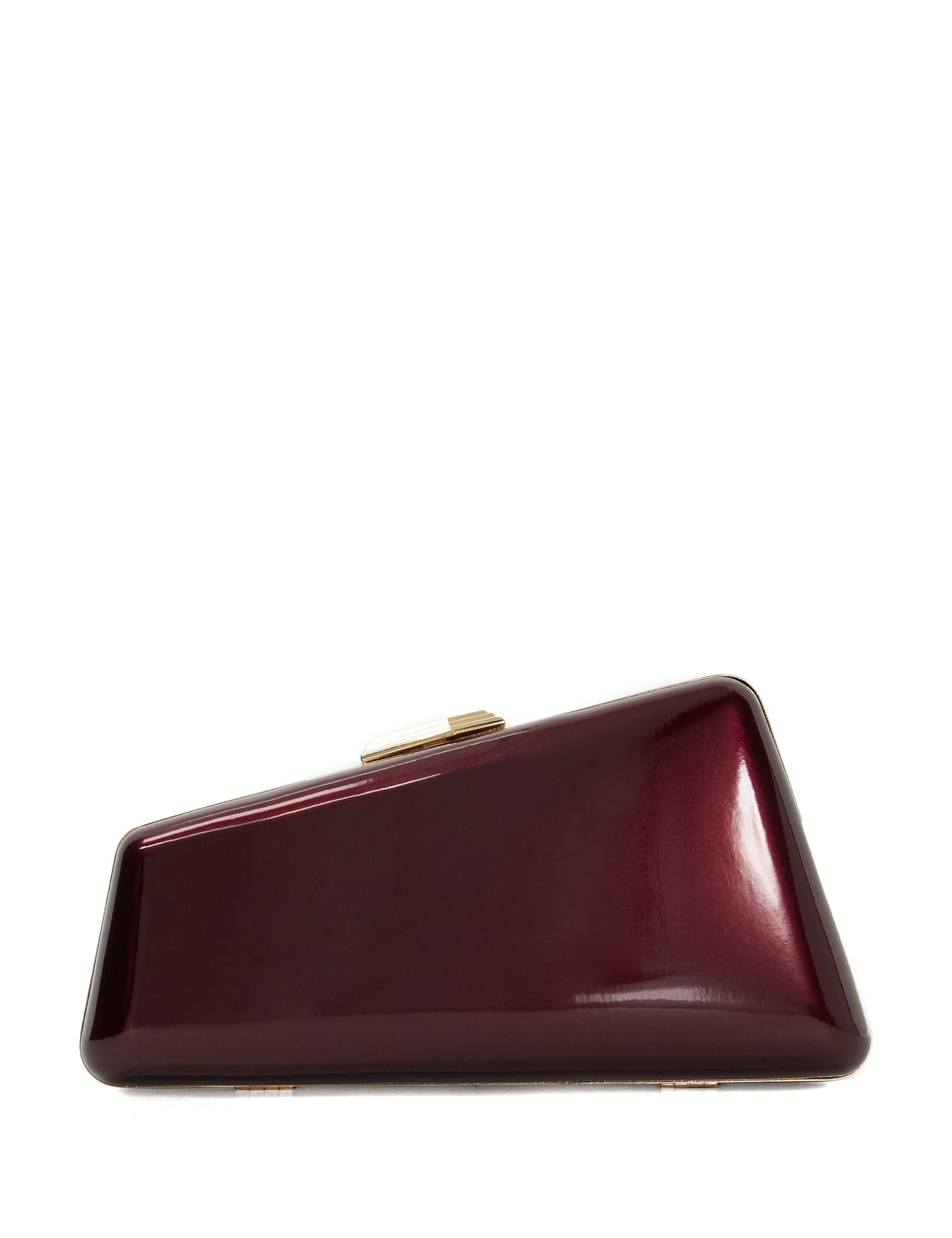 Patent Finish Asymmetric Clutch Bag 4 of 5