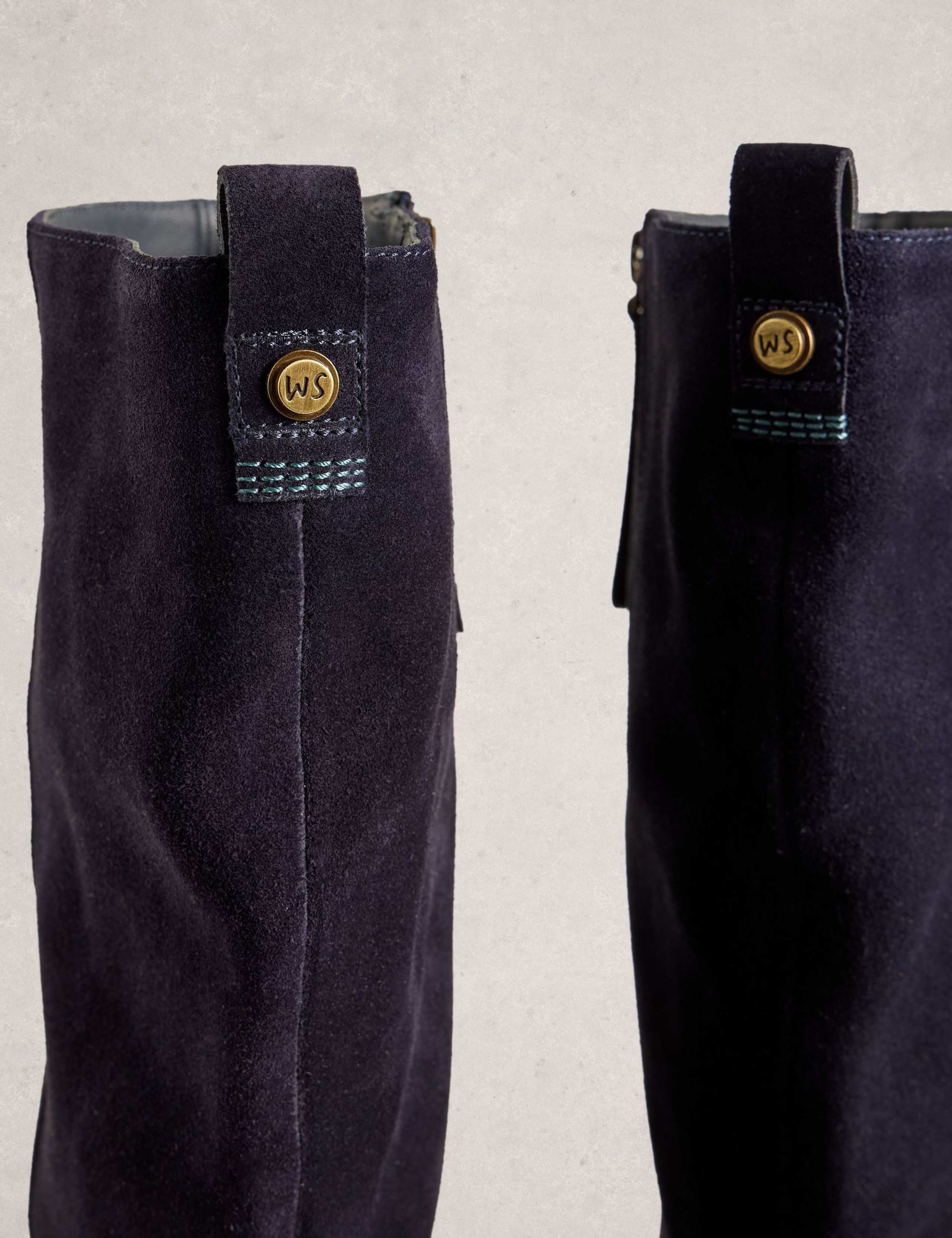 Suede Block Heel Knee High Boots 4 of 4