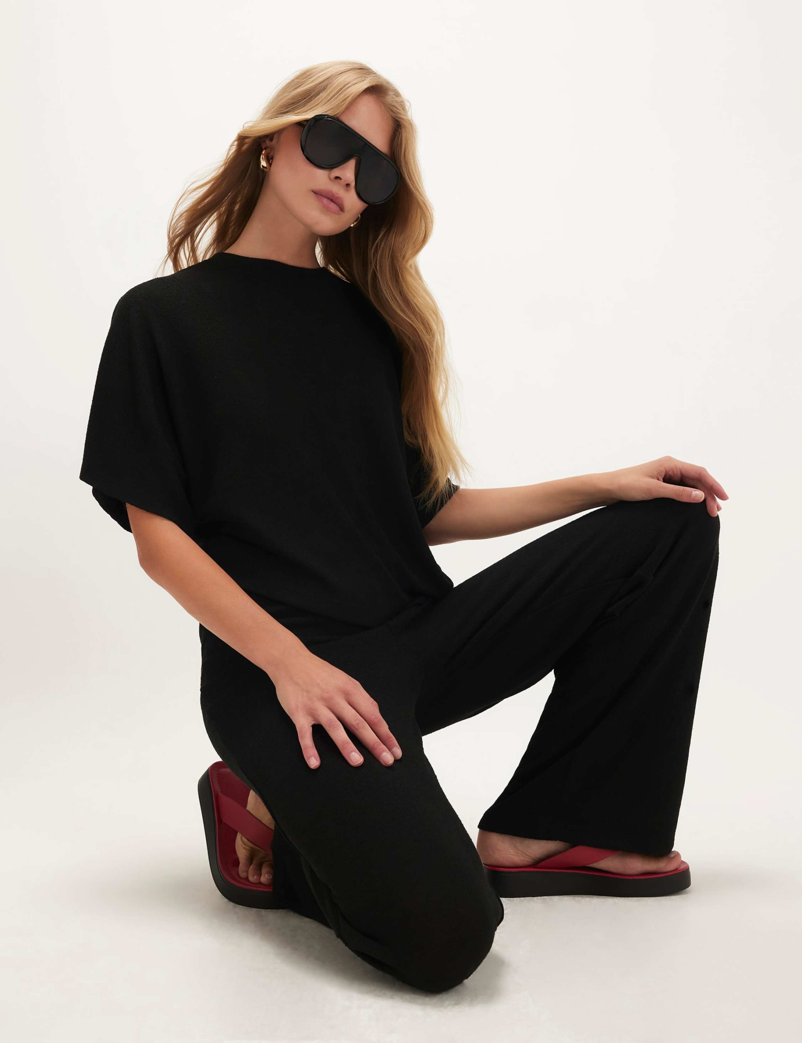 Pure Cotton Wide Leg Trousers 4 of 6