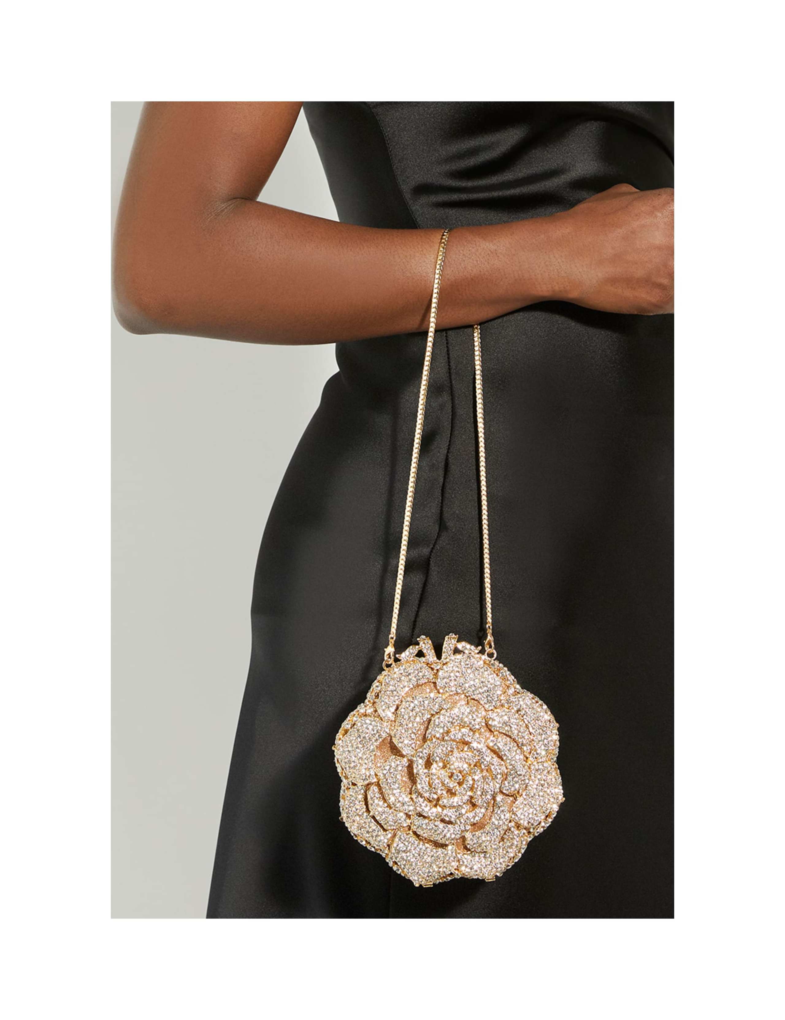 Diamante Chain Strap Clutch Bag 2 of 5