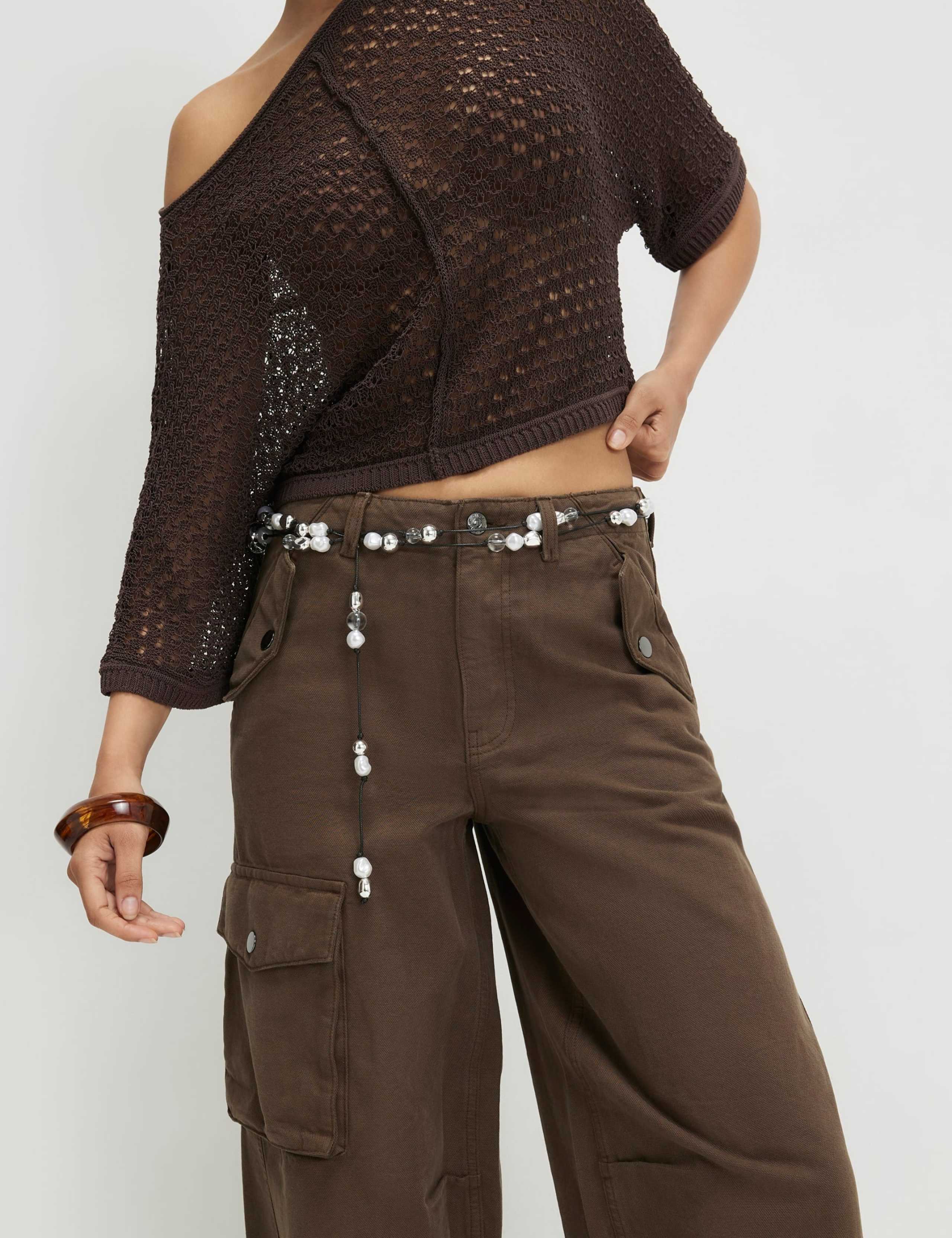 Pure Cotton Barrel Leg Cargo Trousers 5 of 5