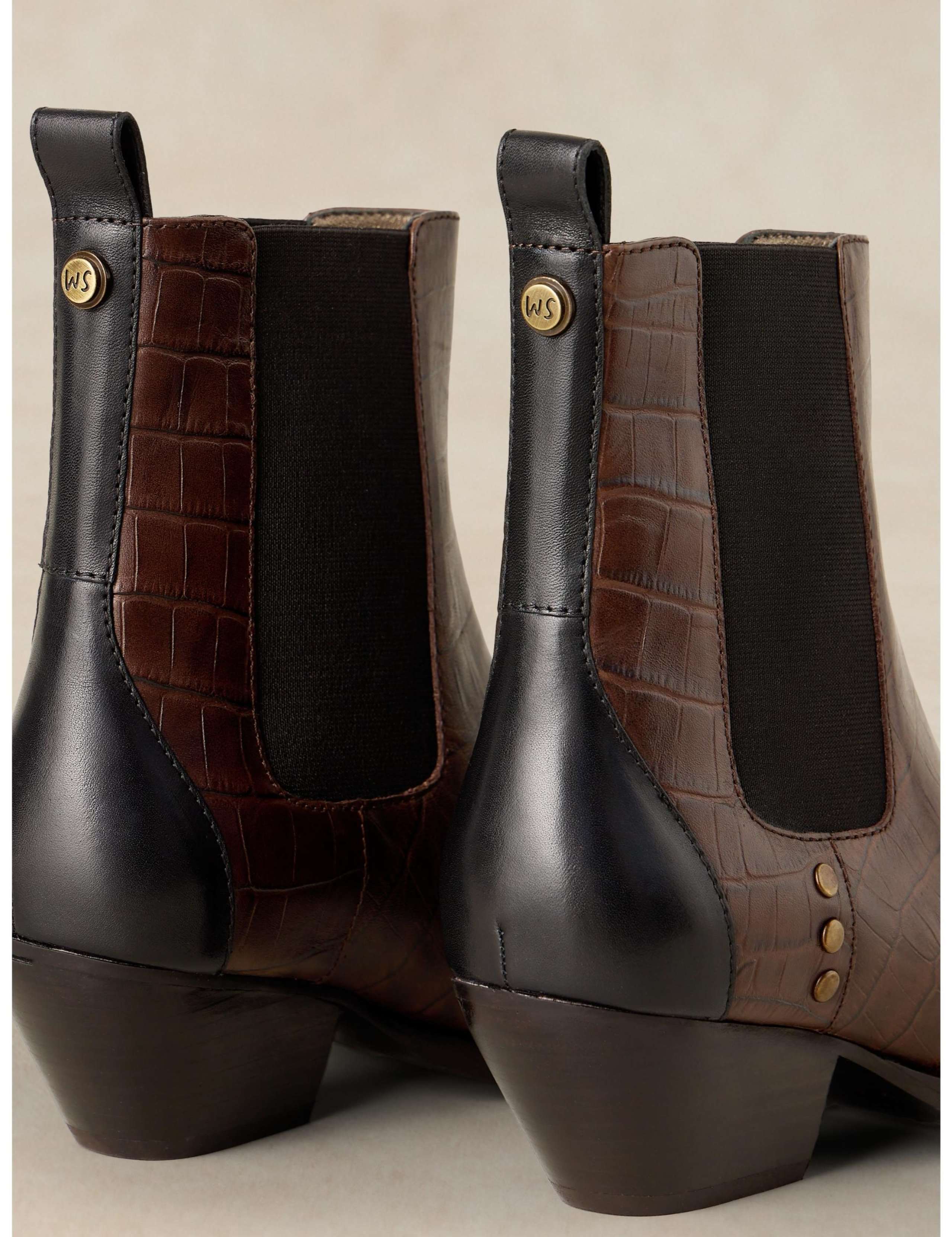 Janie Leather Western Ankle Boots 4 of 4