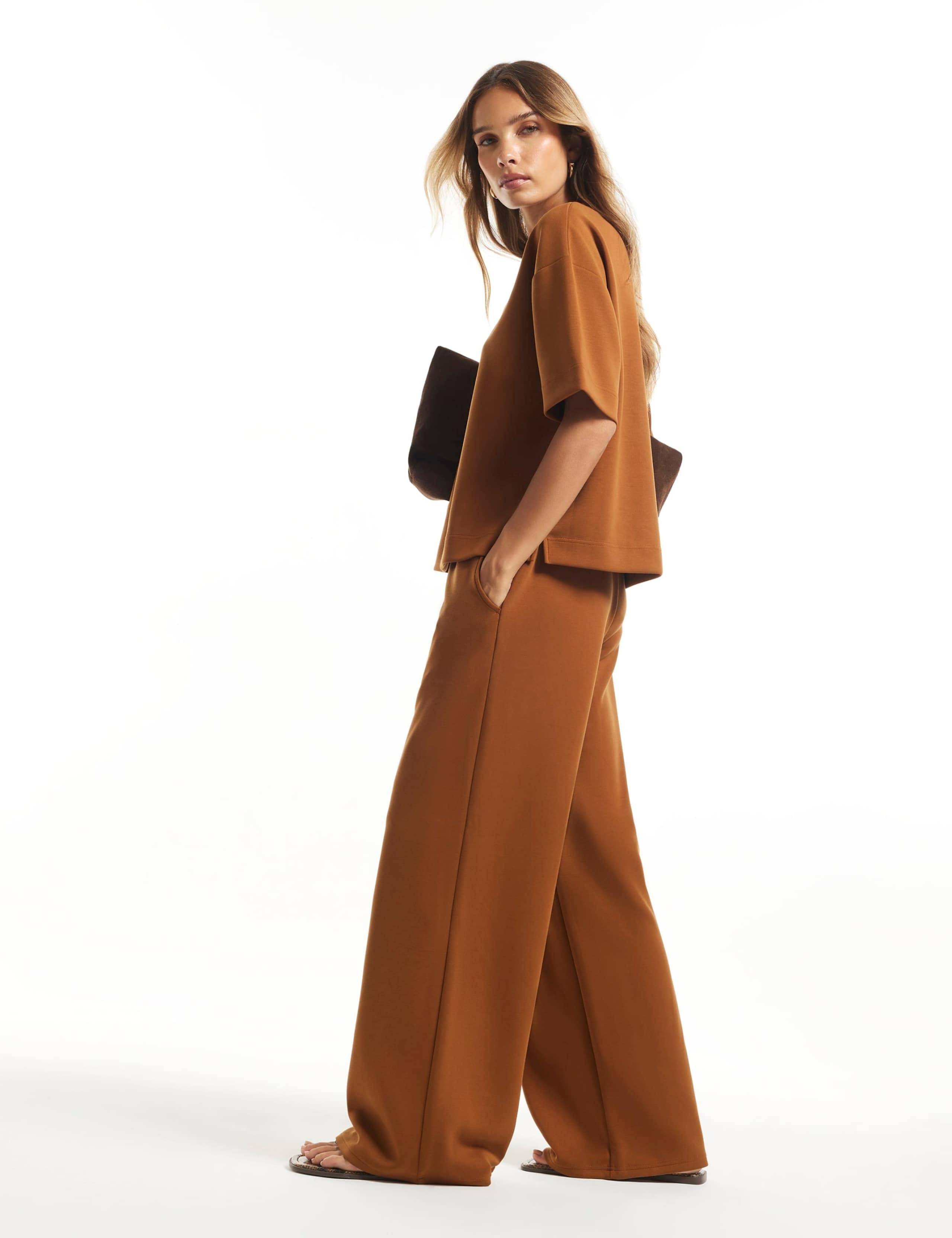 Drawstring Wide Leg Joggers 1 of 6