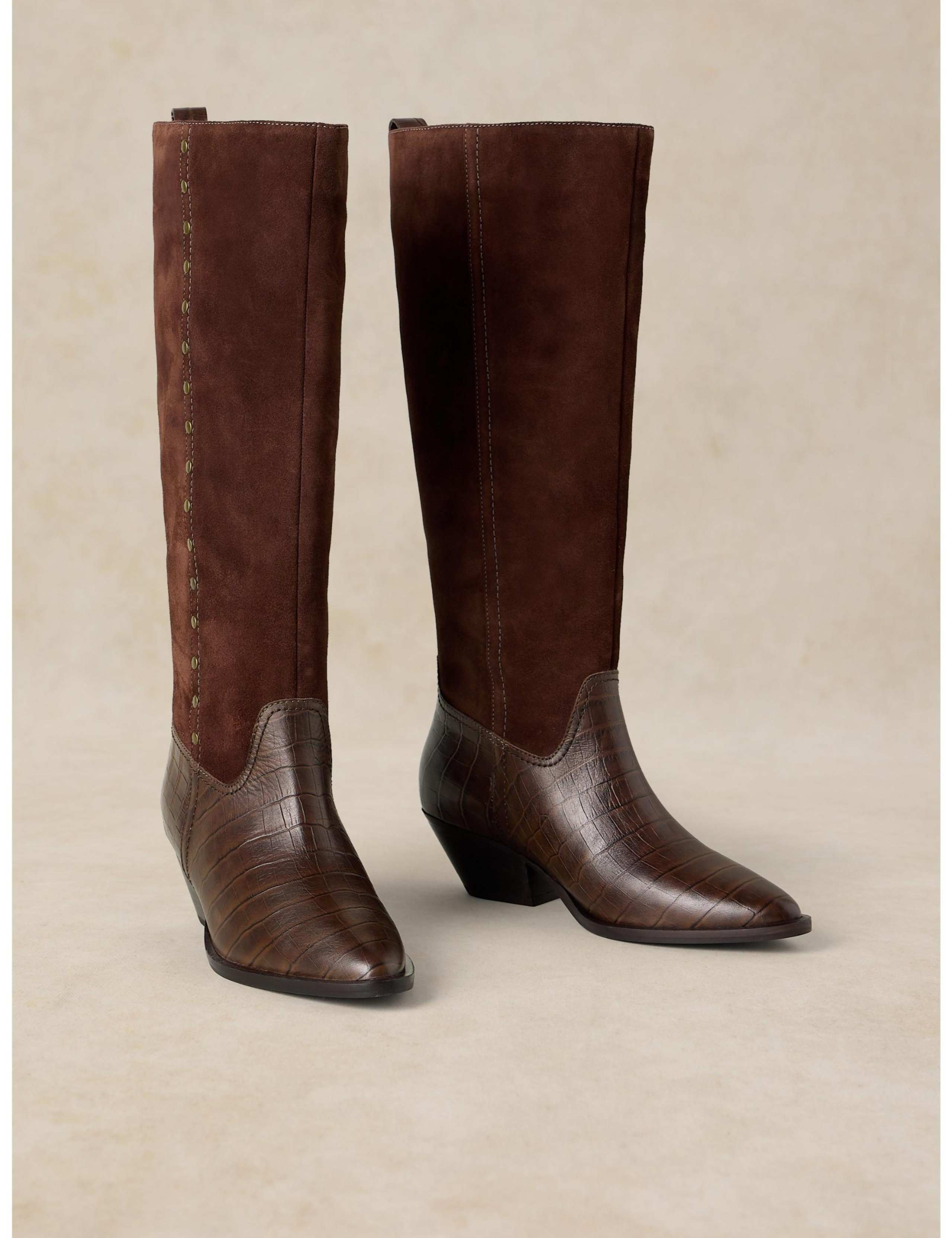 Janie Leather Western Knee High Boots 2 of 4