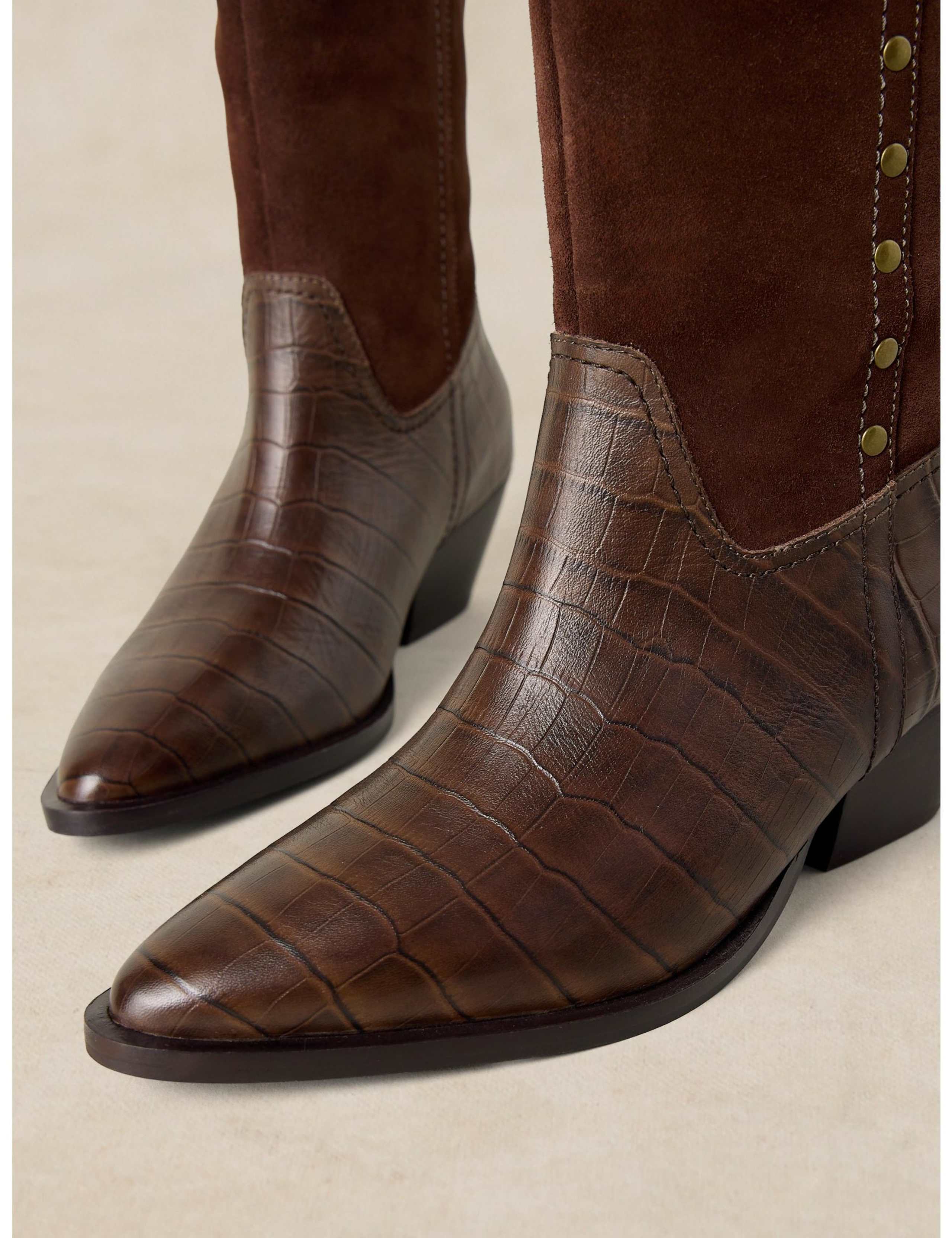 Janie Leather Western Knee High Boots 4 of 4