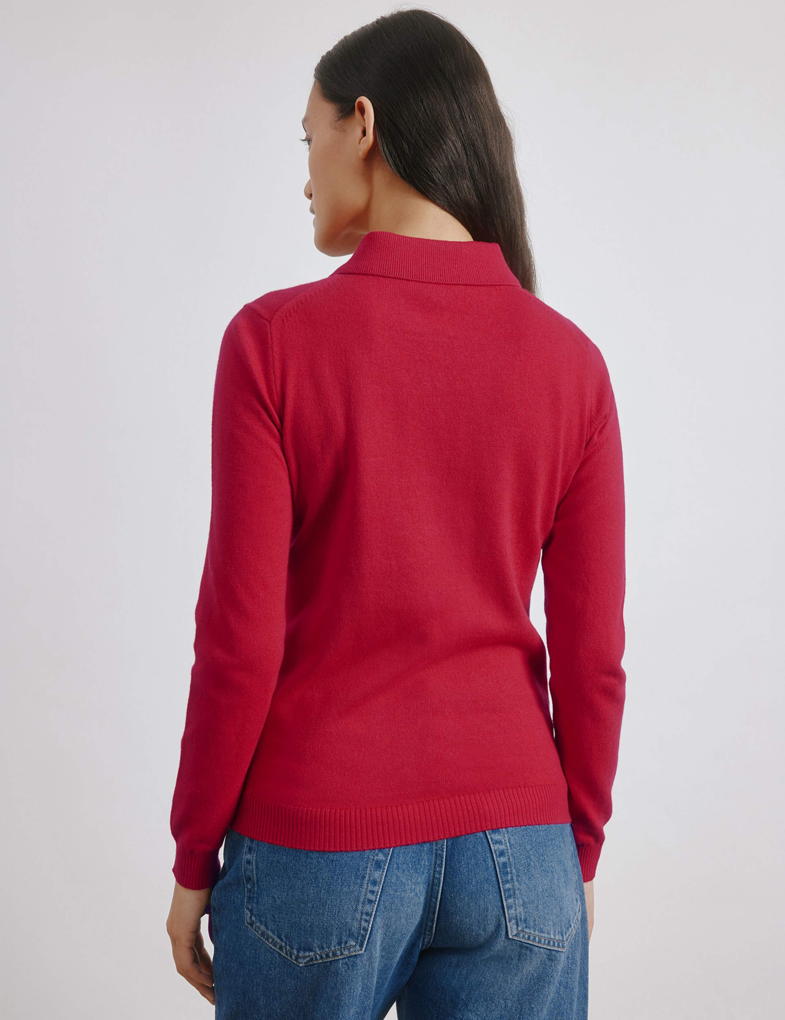 Cotton Blend Button Through Cardigan with Wool 5 of 5