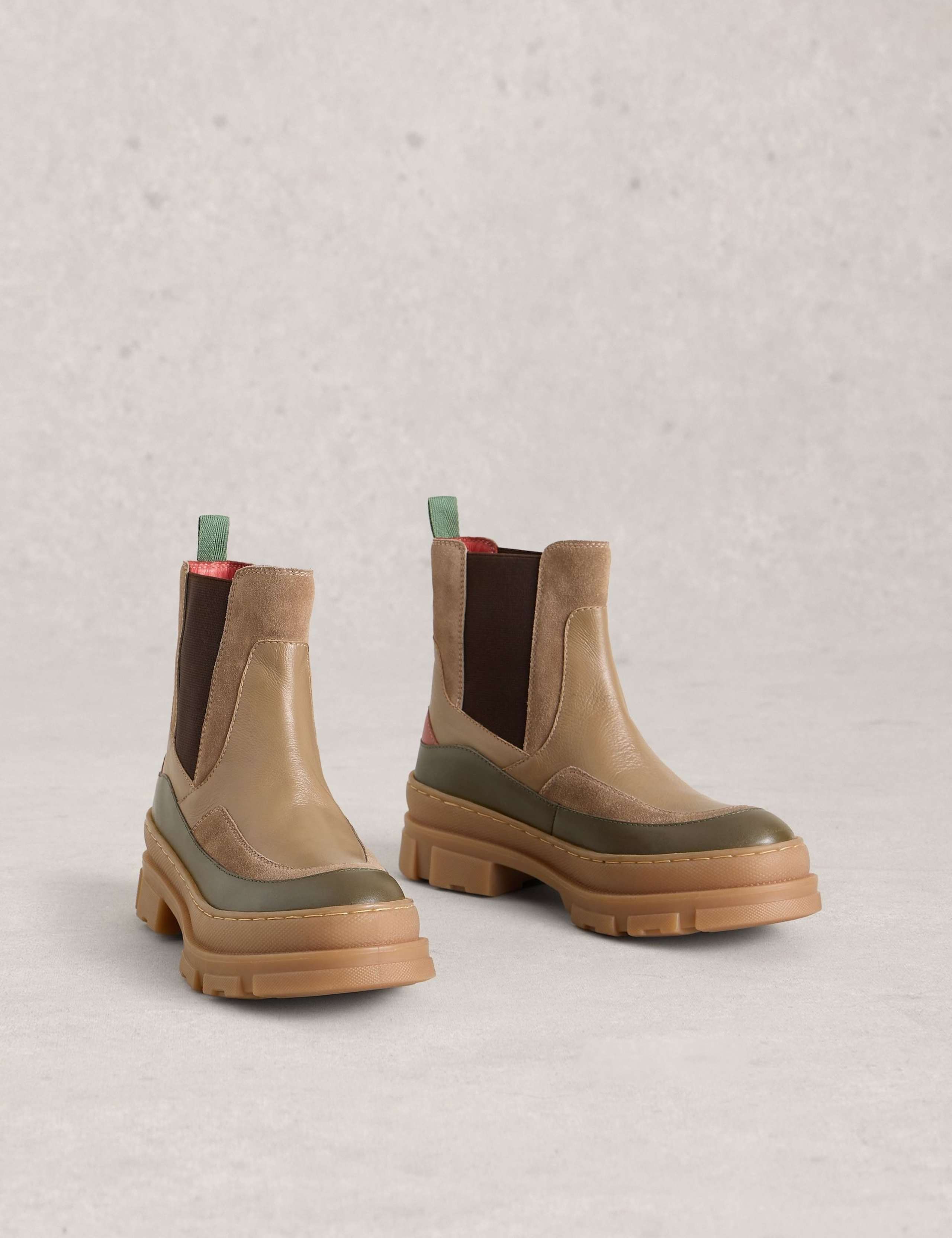 Leather Chelsea Colour Block Boots 2 of 4