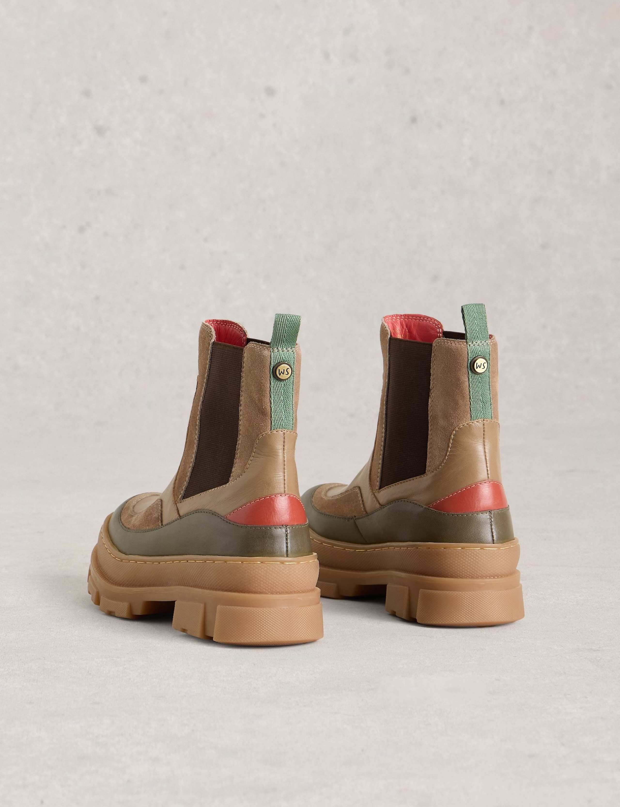 Leather Chelsea Colour Block Boots 3 of 4