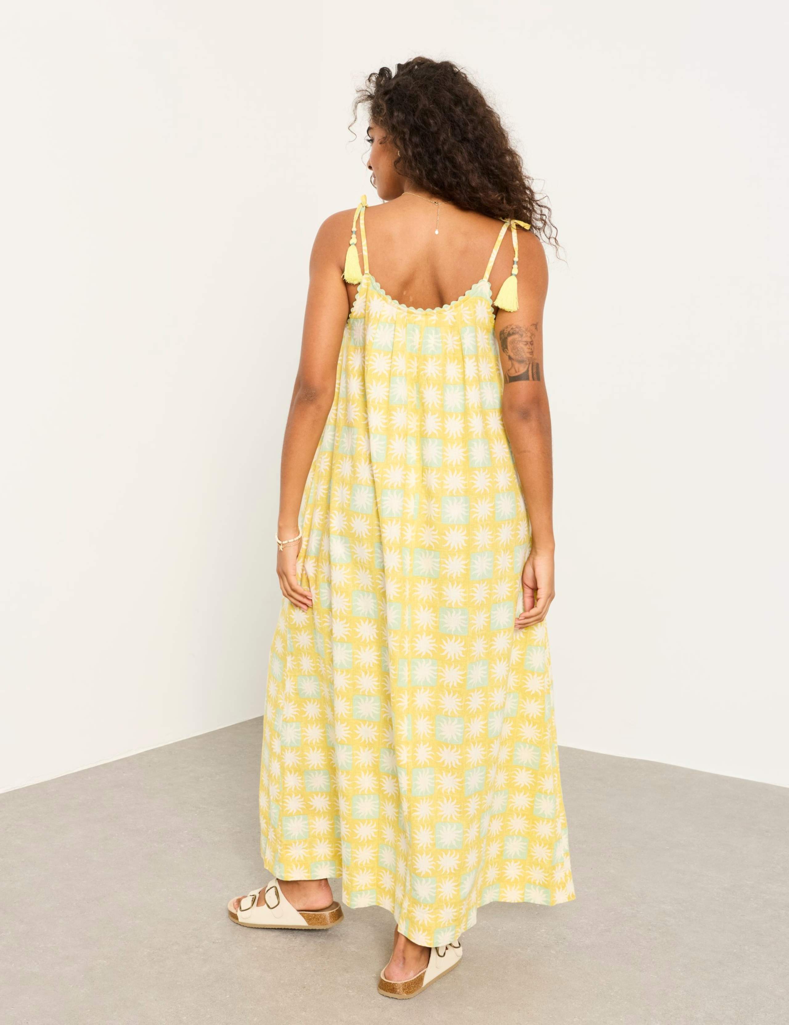Bea Linen Rich Sun Print Maxi Dress 3 of 6