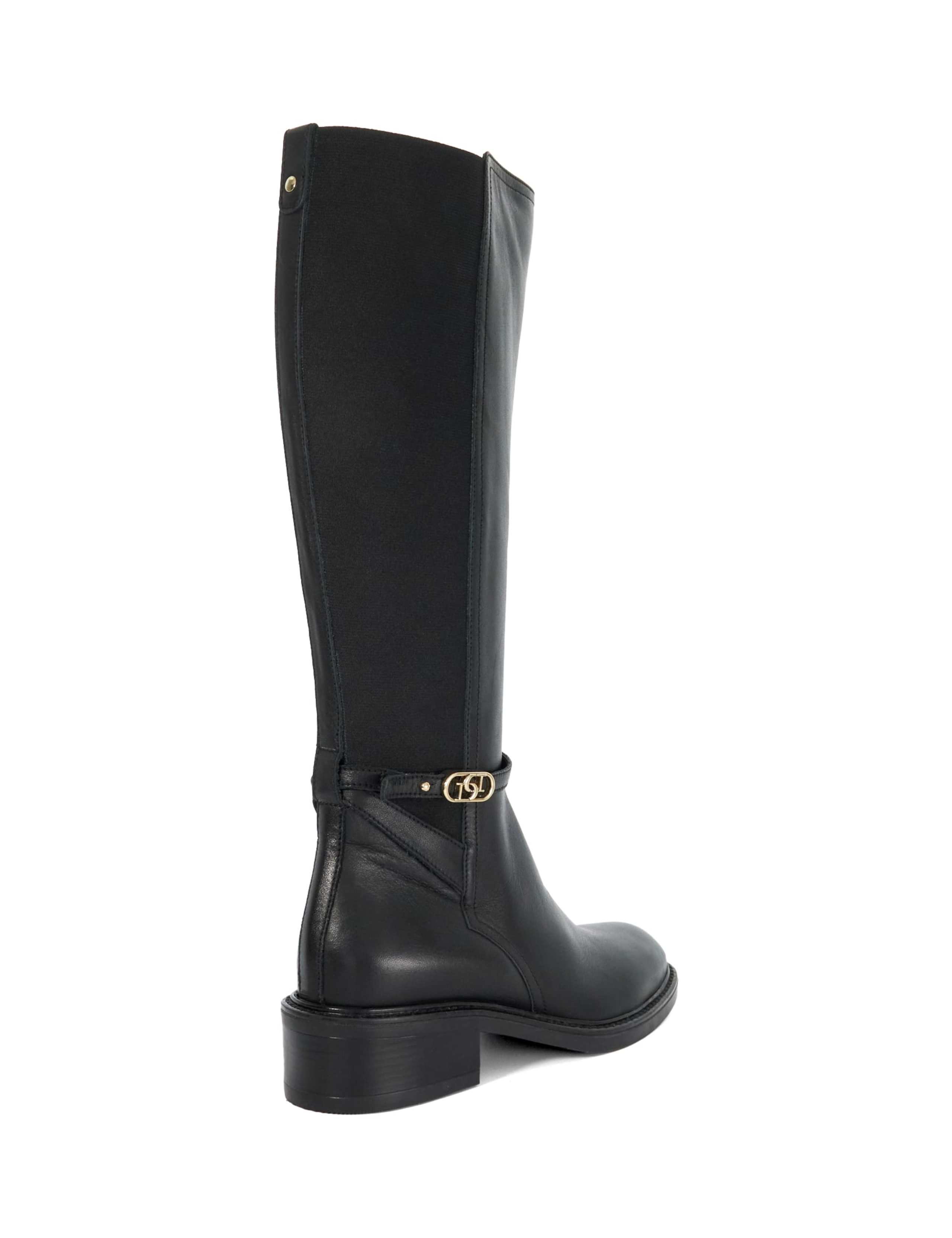 Leather Flat Knee High Boots 3 of 5