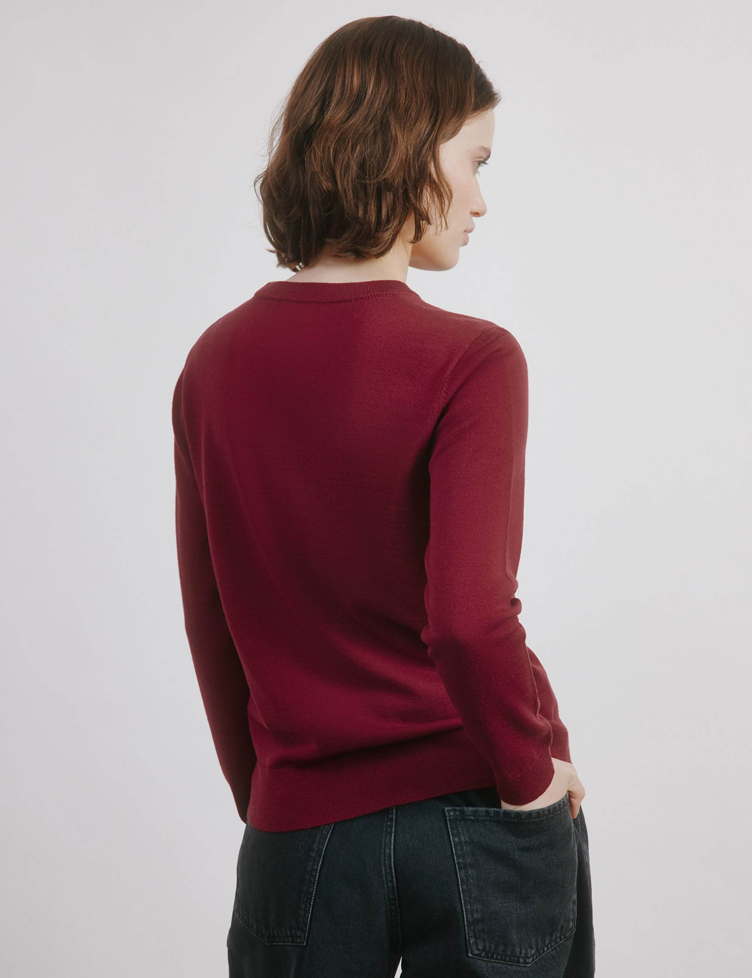 Pure Merino Wool Crew Neck Relaxed Jumper 3 of 4